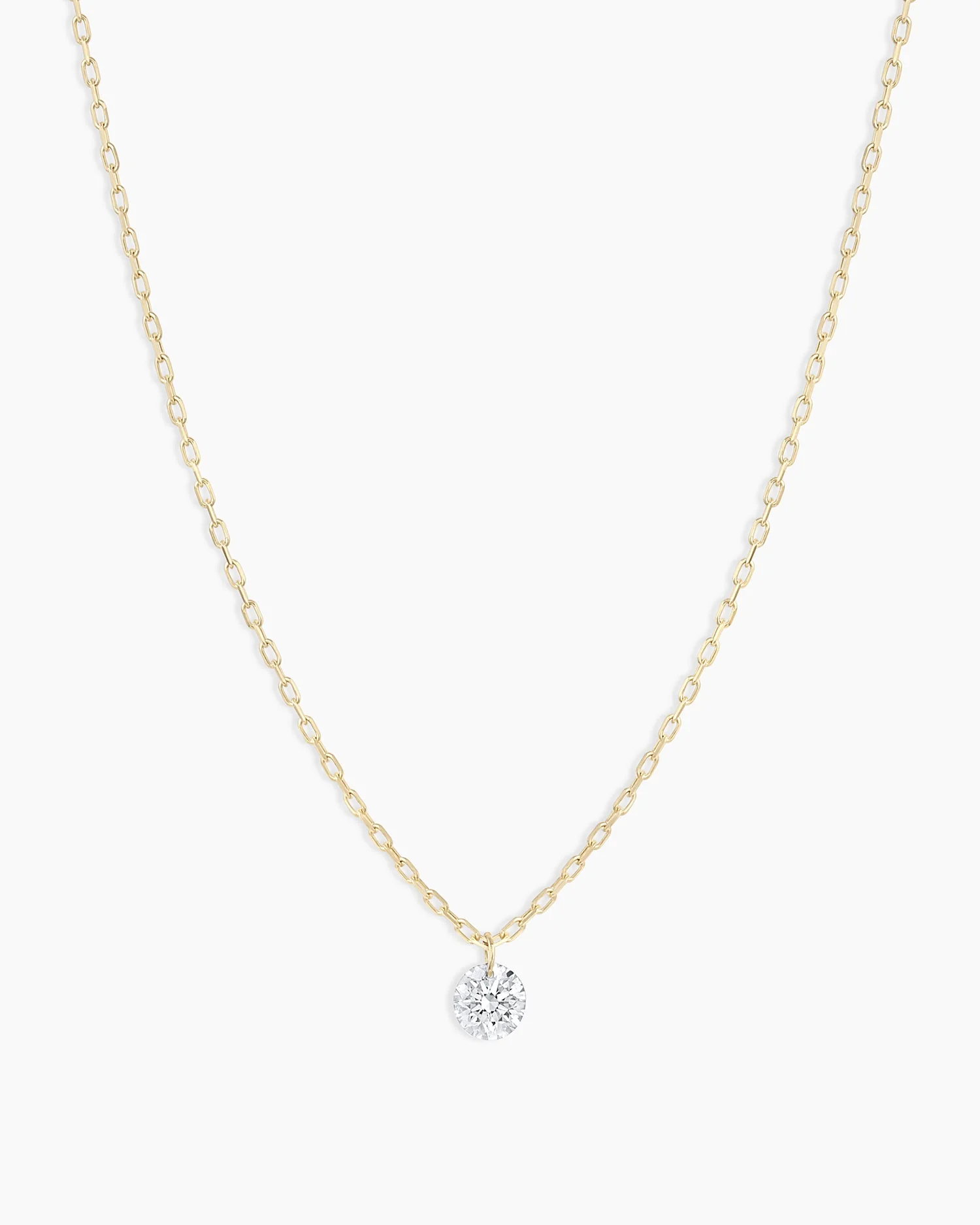 18K Floating Diamond Necklace