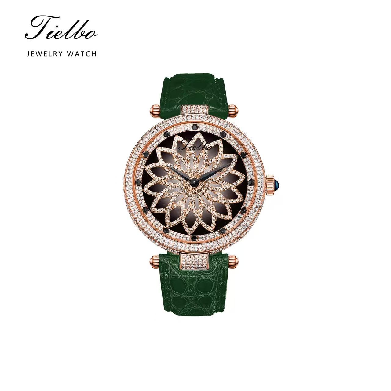 Bloom Watch – Rotating Dial, Iced-Out, 42mm T127L