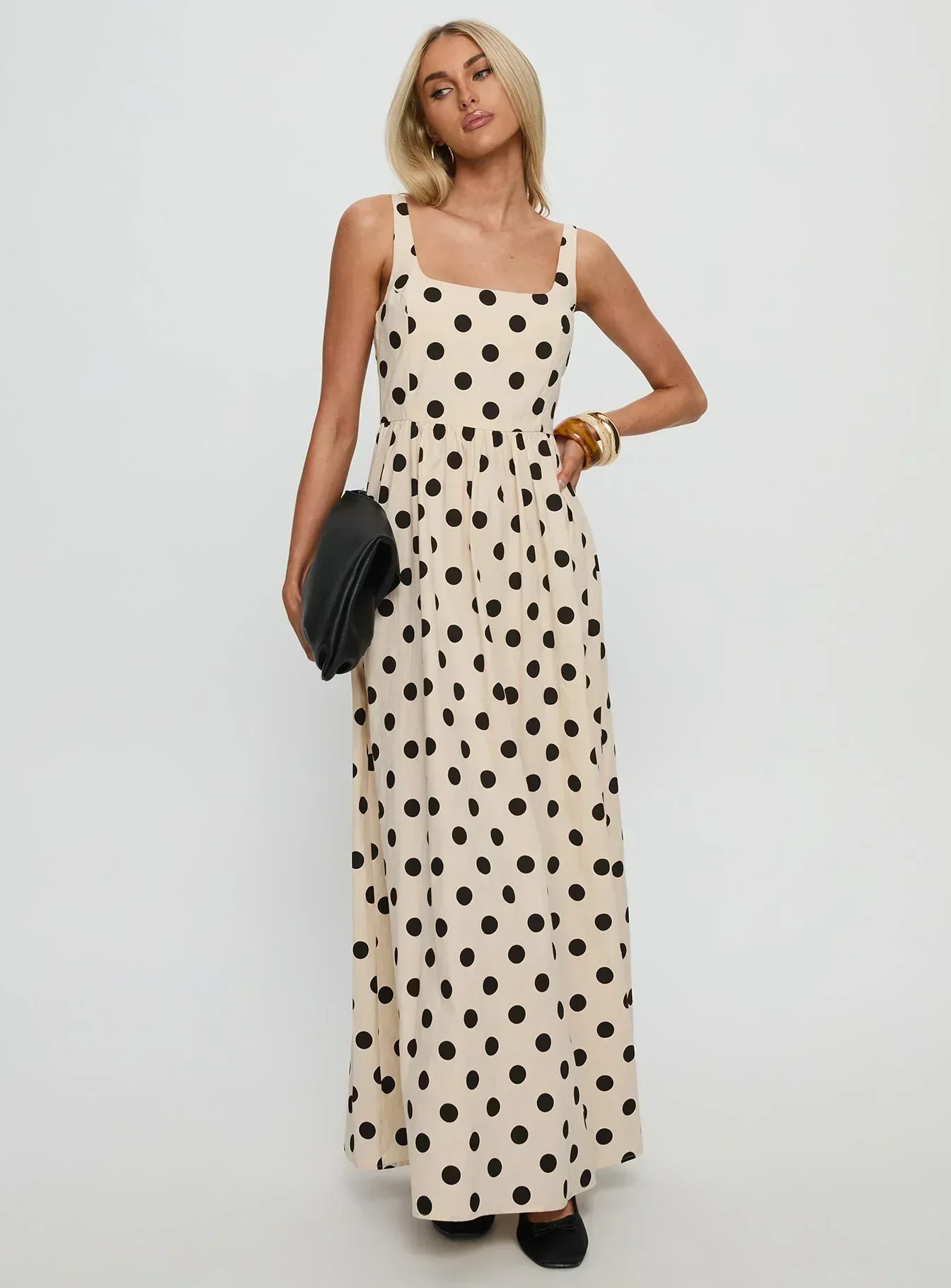 Cartmel Maxi Dress Cream / Polka Dot
