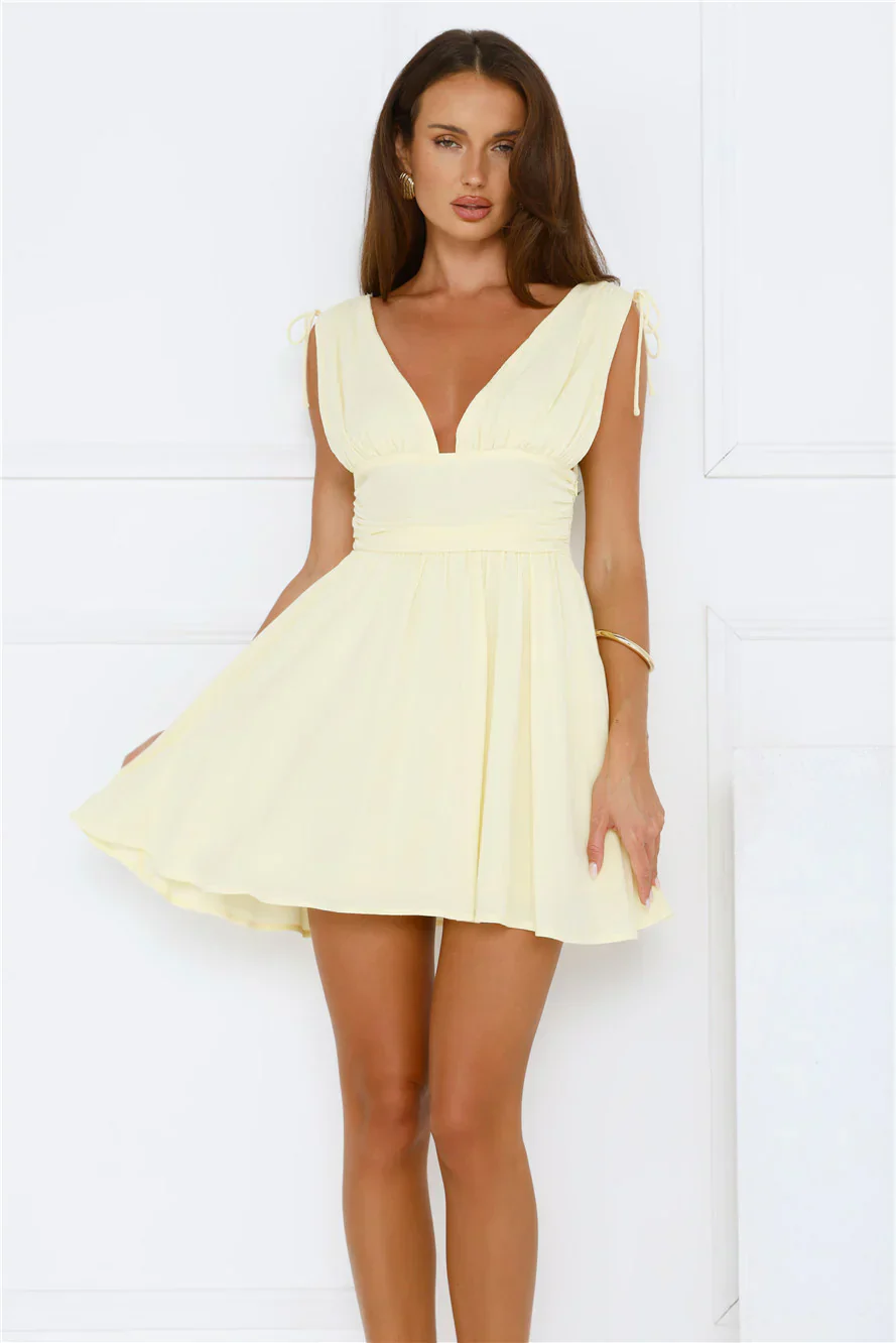 Pineapple Island Mini Dress Yellow