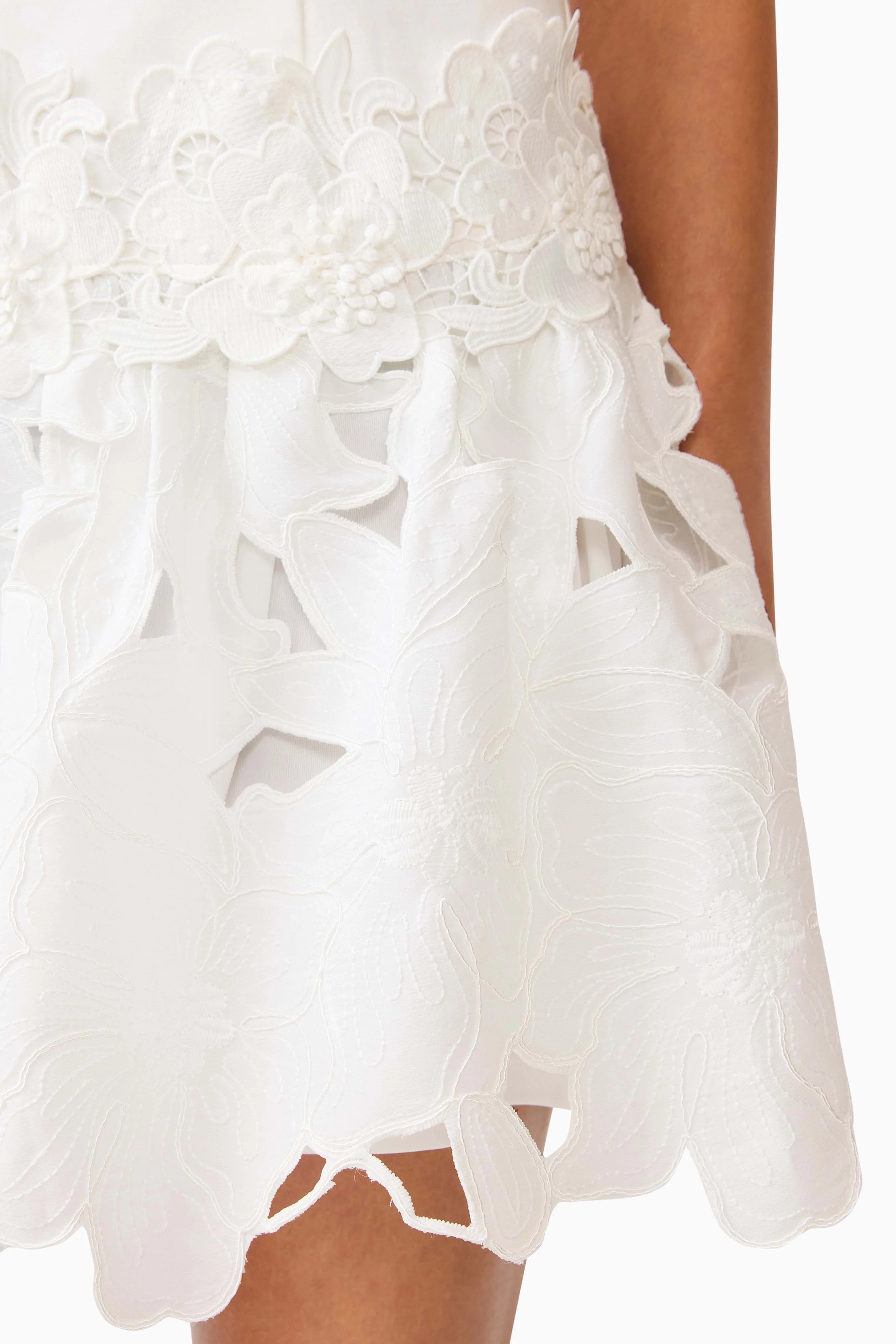 Elizabeth A-Line Mini Dress in White