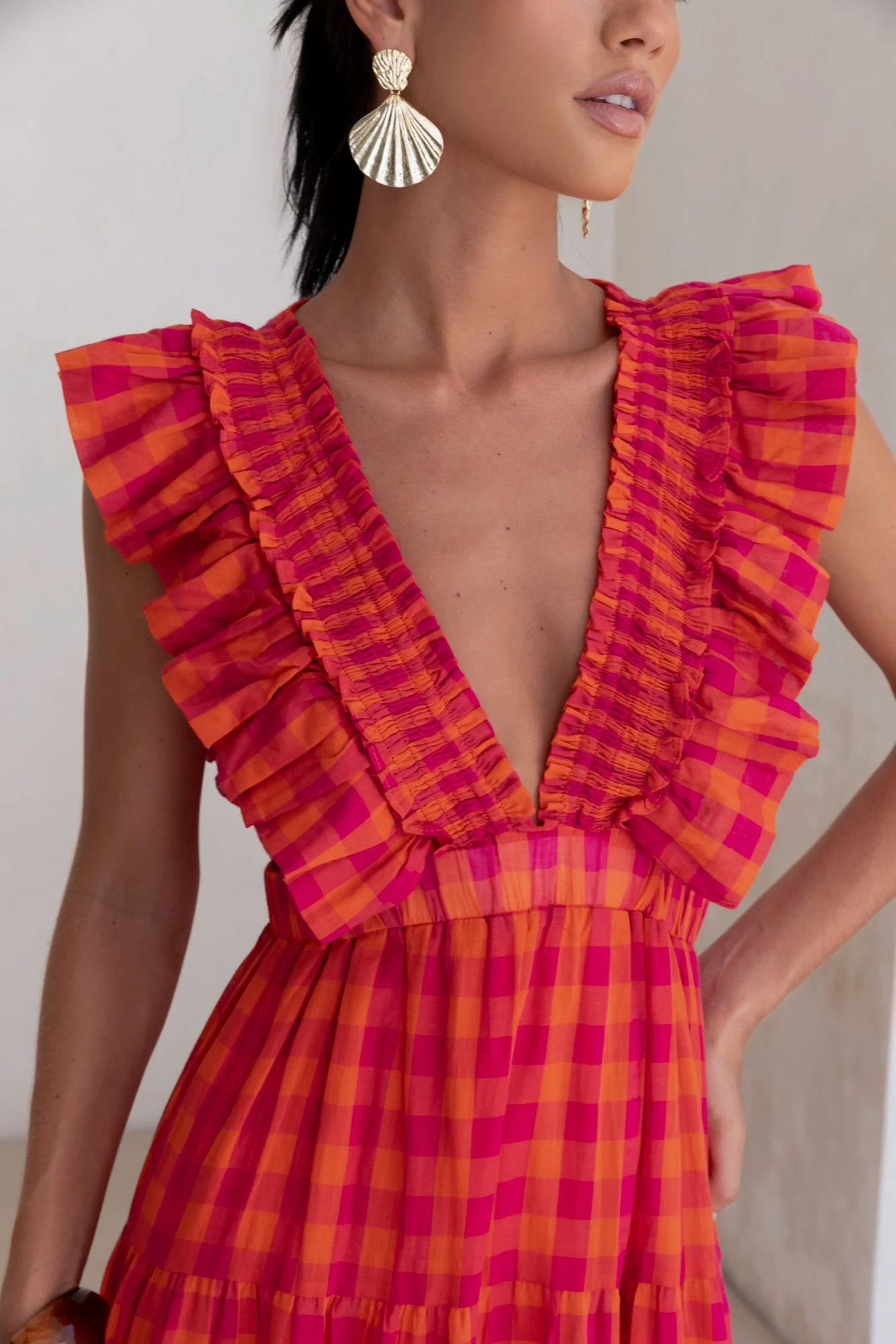 Sunset Picnic Maxi Dress Pink - luluinthesky