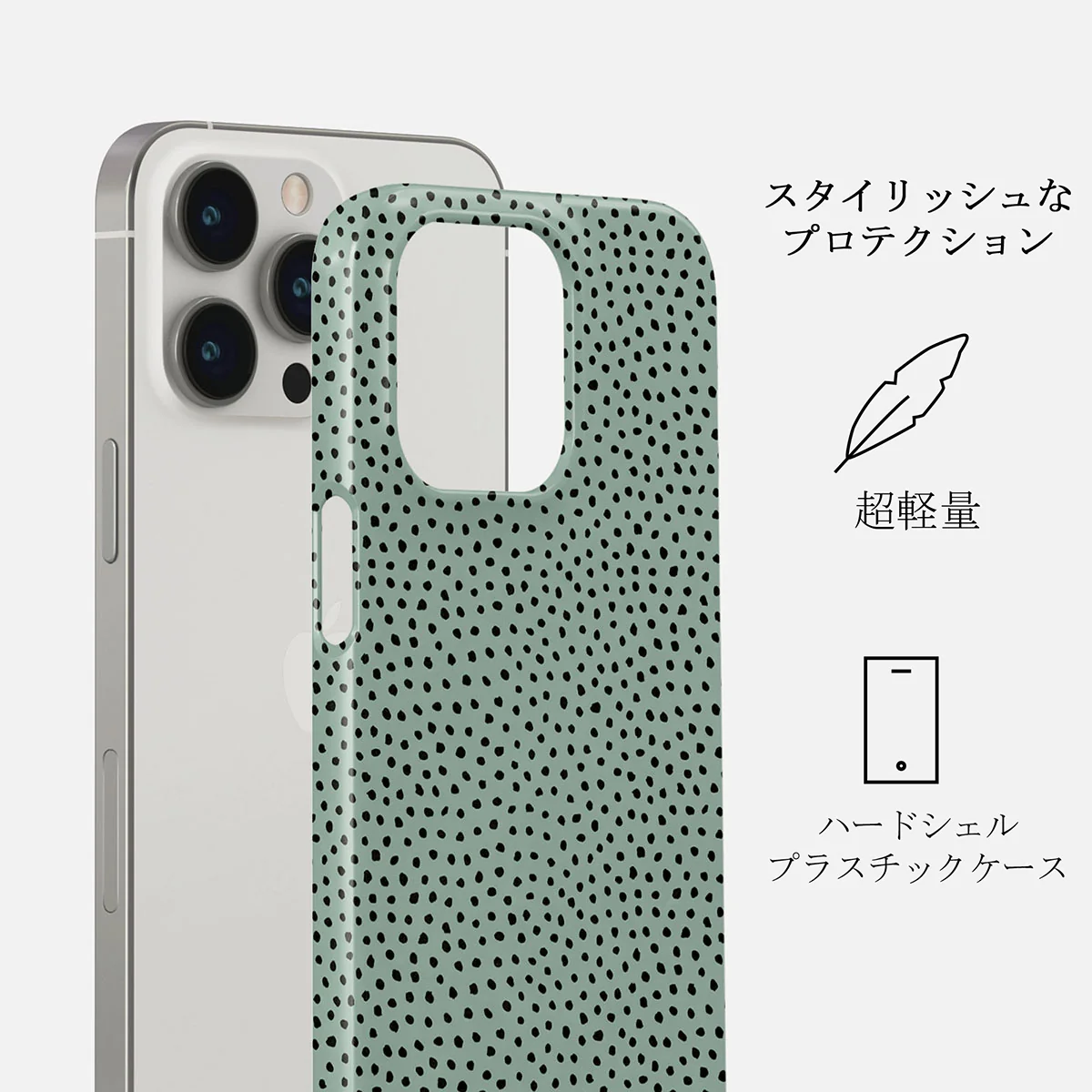 Mint Gelato - Dots iPhone 14 Pro Max ケース