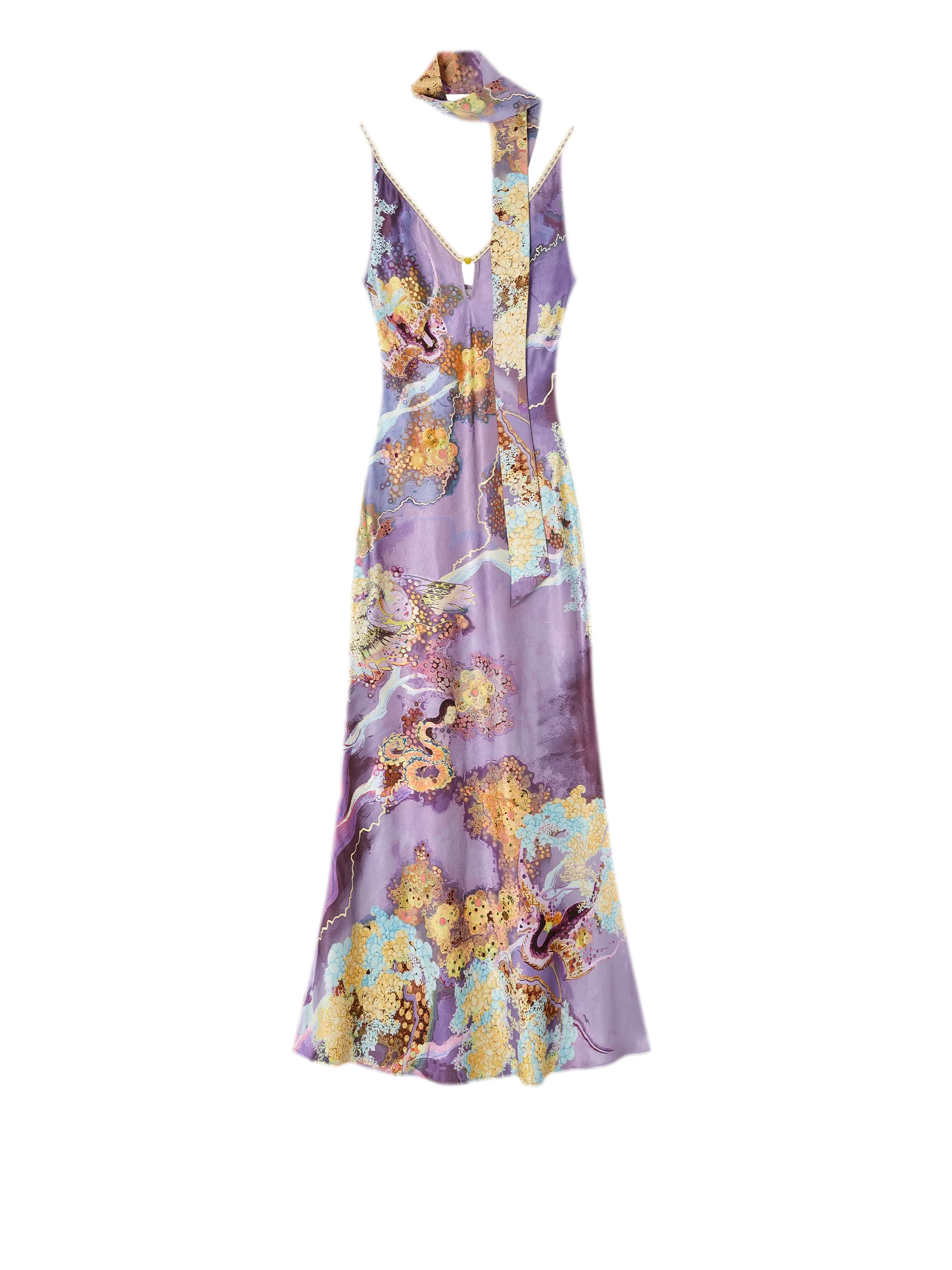 Satin Fishtail Slip Dress