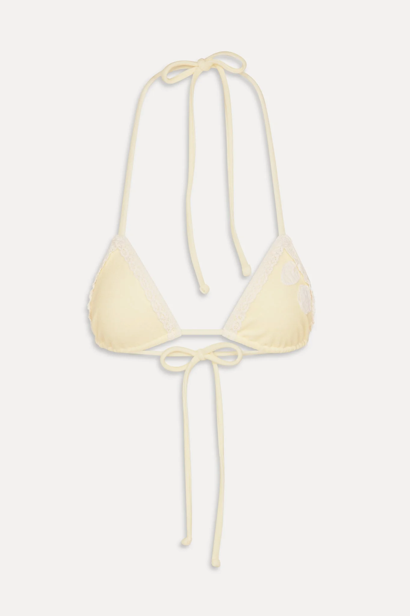 Nick Terry Triangle Bikini Top - Lemon