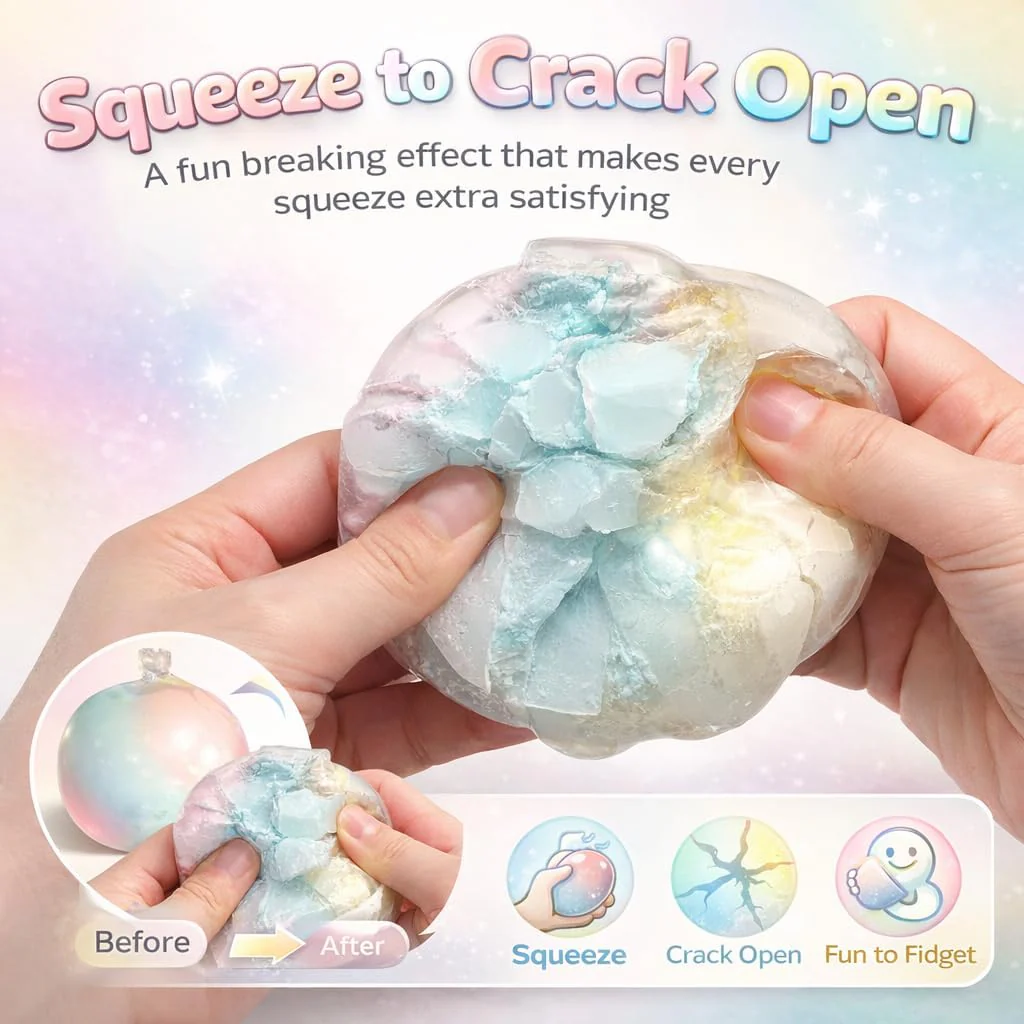 Cotton Candy Wax Cracking Squishy 2.76