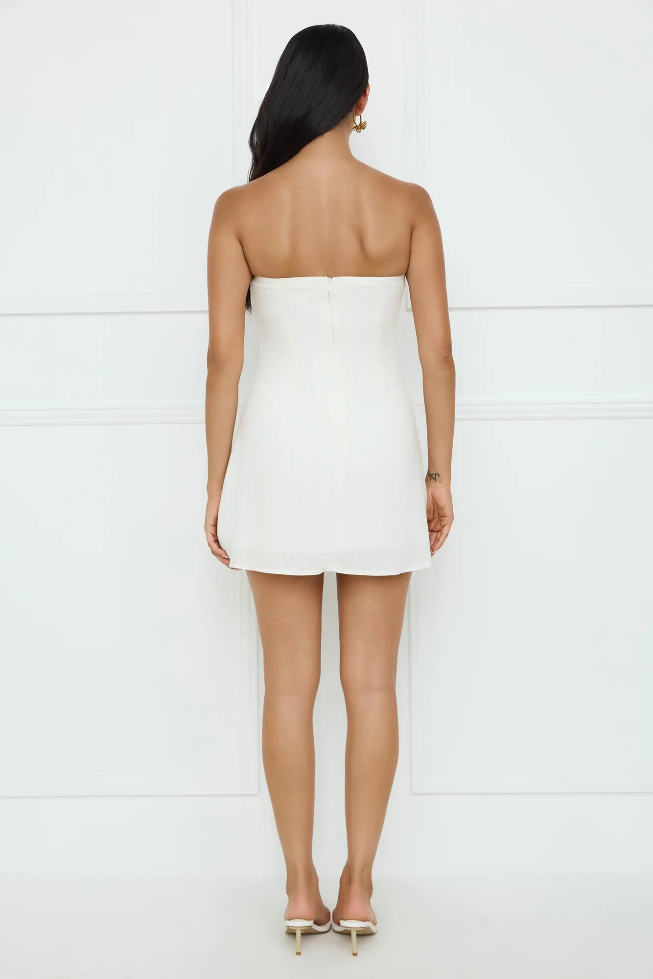 Coconut Love Strapless Mini Dress White - luluinthesky