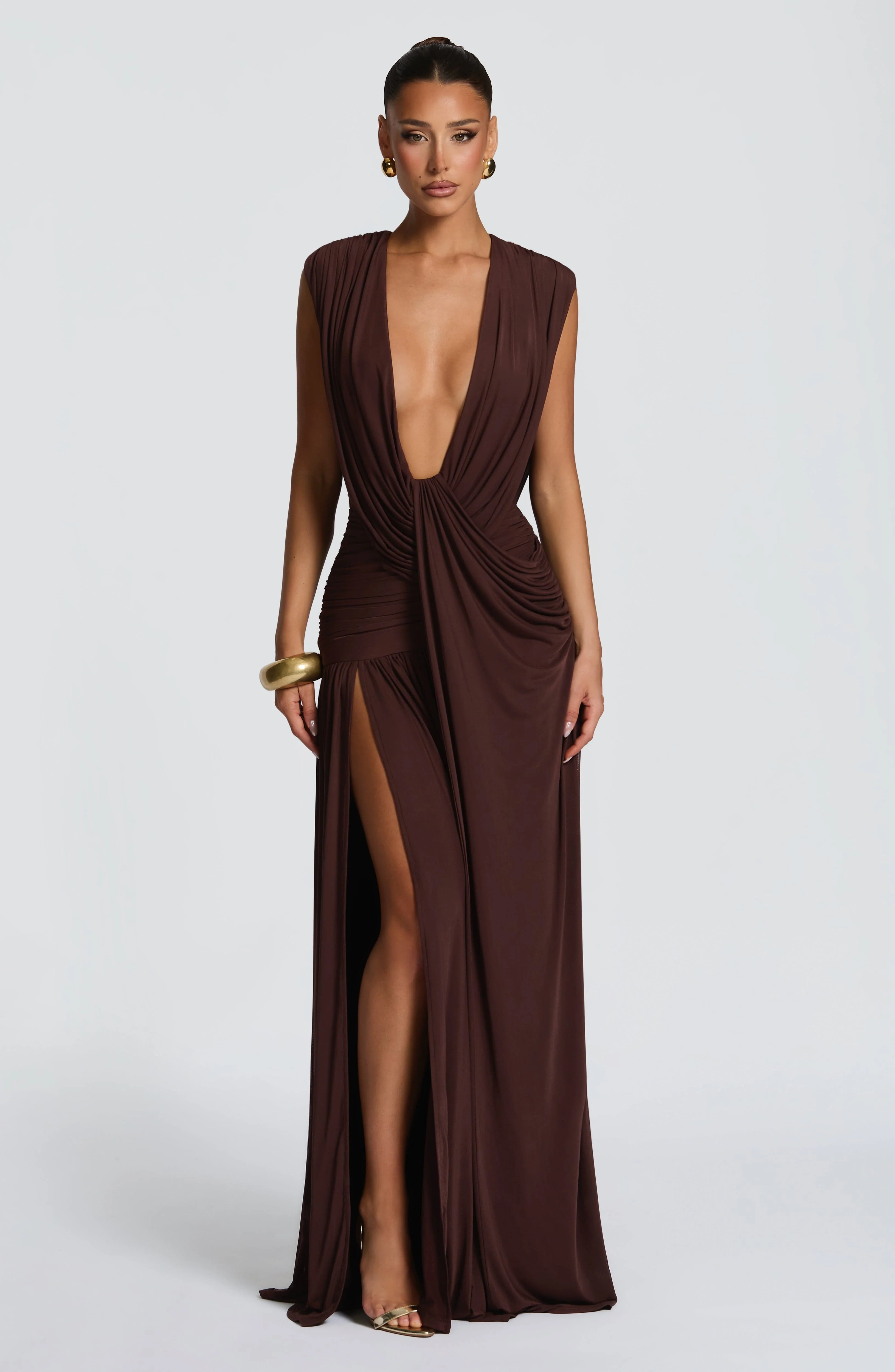 Romilly Gown - Plum Brown