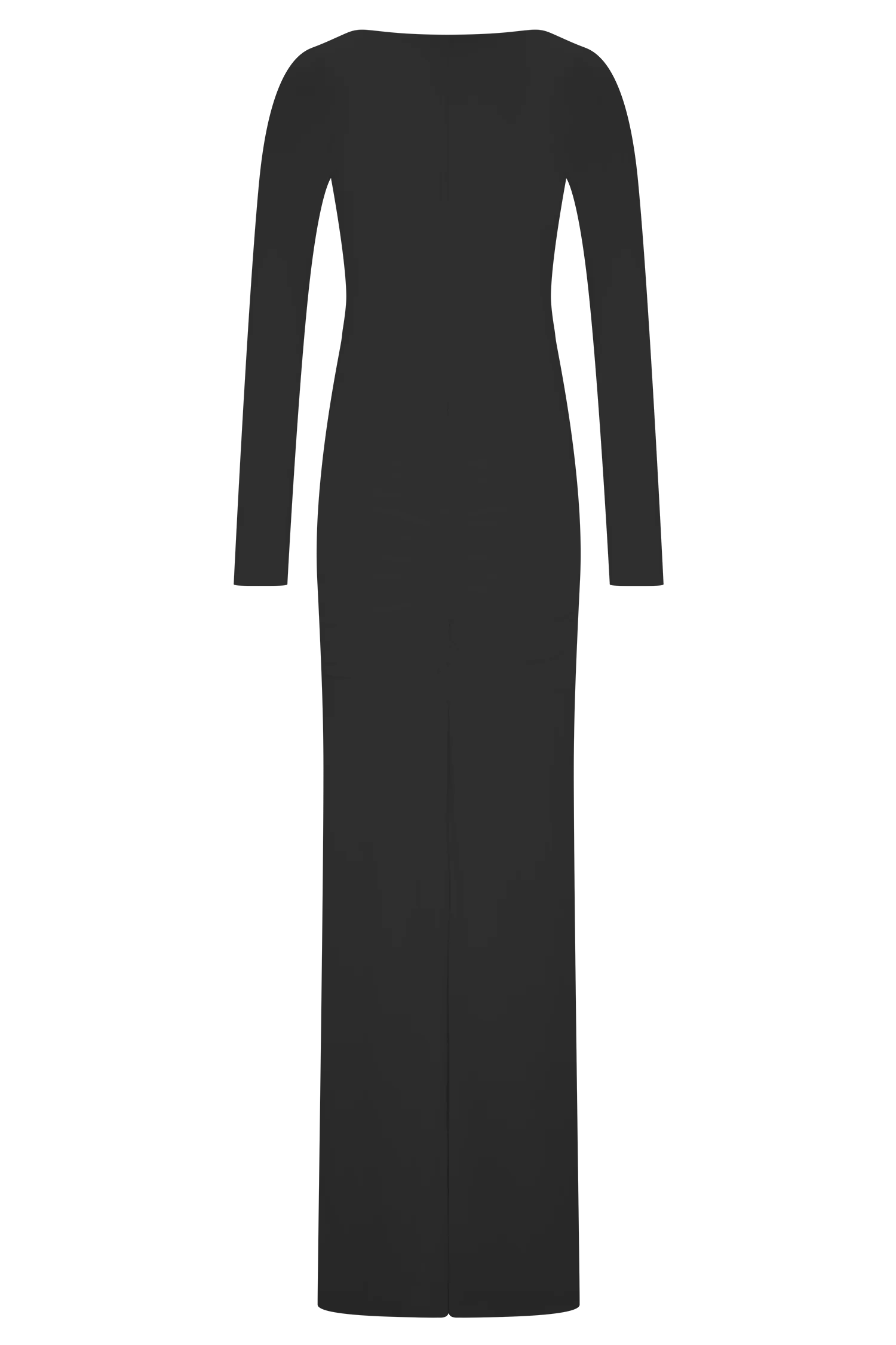 Louisa Long Sleeve Slinky Maxi Dress - Black