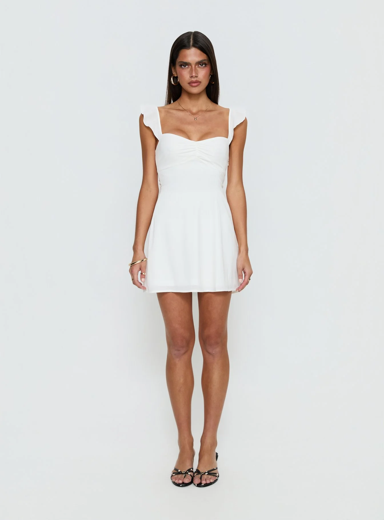 Landon Mini Dress White - luluinthesky