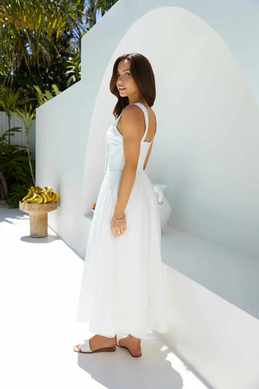 Wandering Soul Maxi Dress White - luluinthesky
