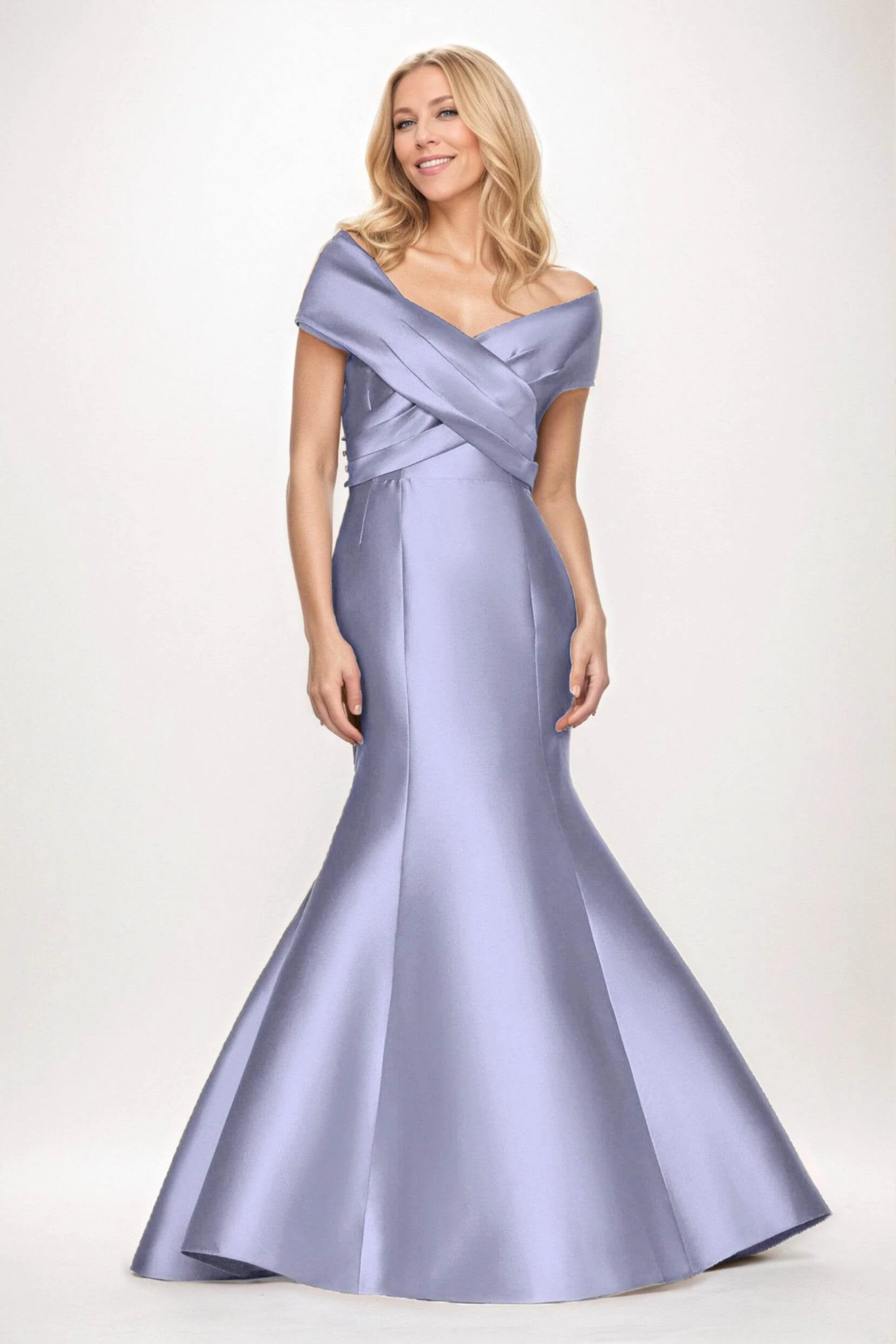 Trumpet-Mermaid Maxi Satin Mother of the Bride Dresses CM0407