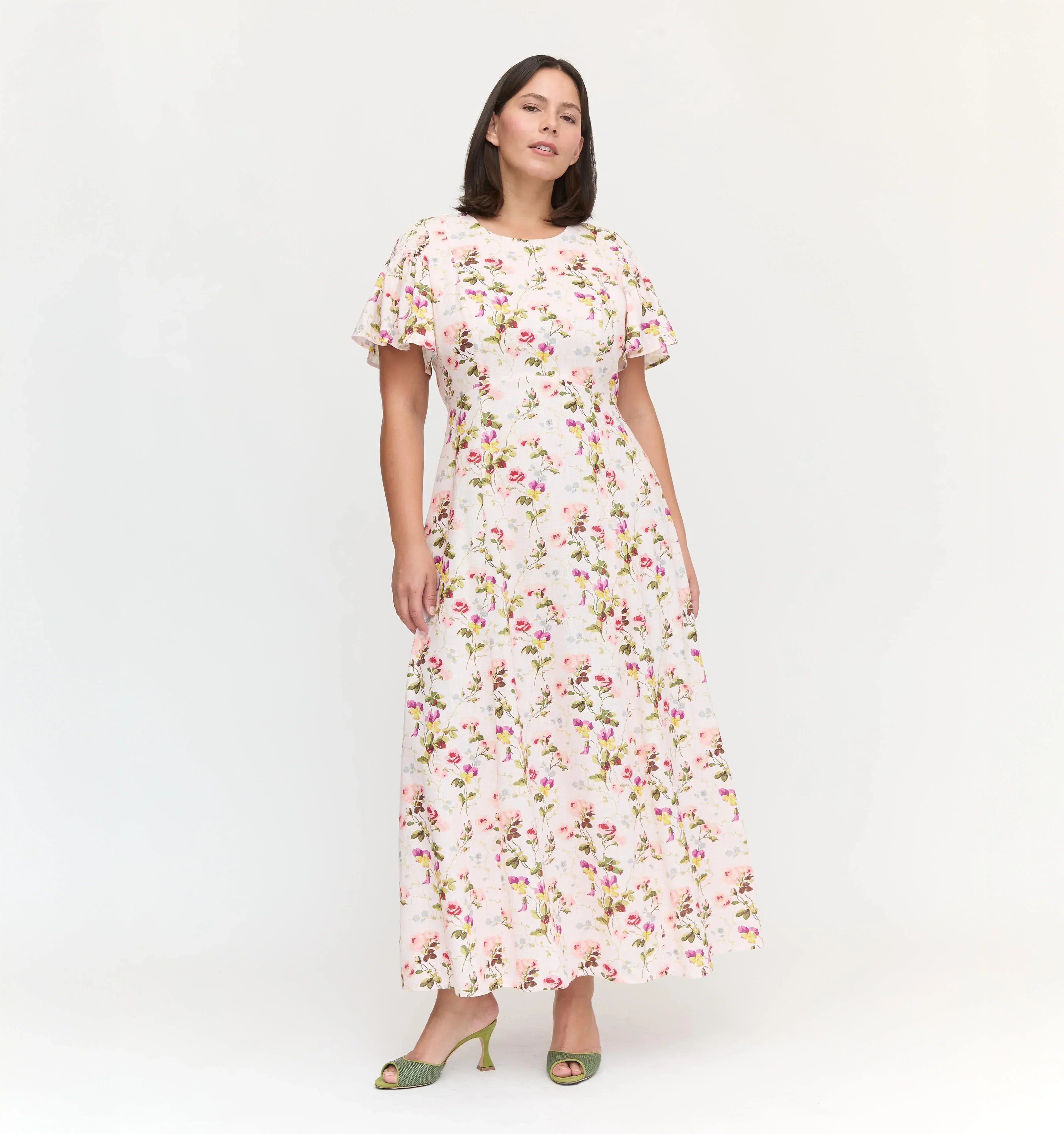 Couturebud The Dominique Dress - Pink Bluebonnet