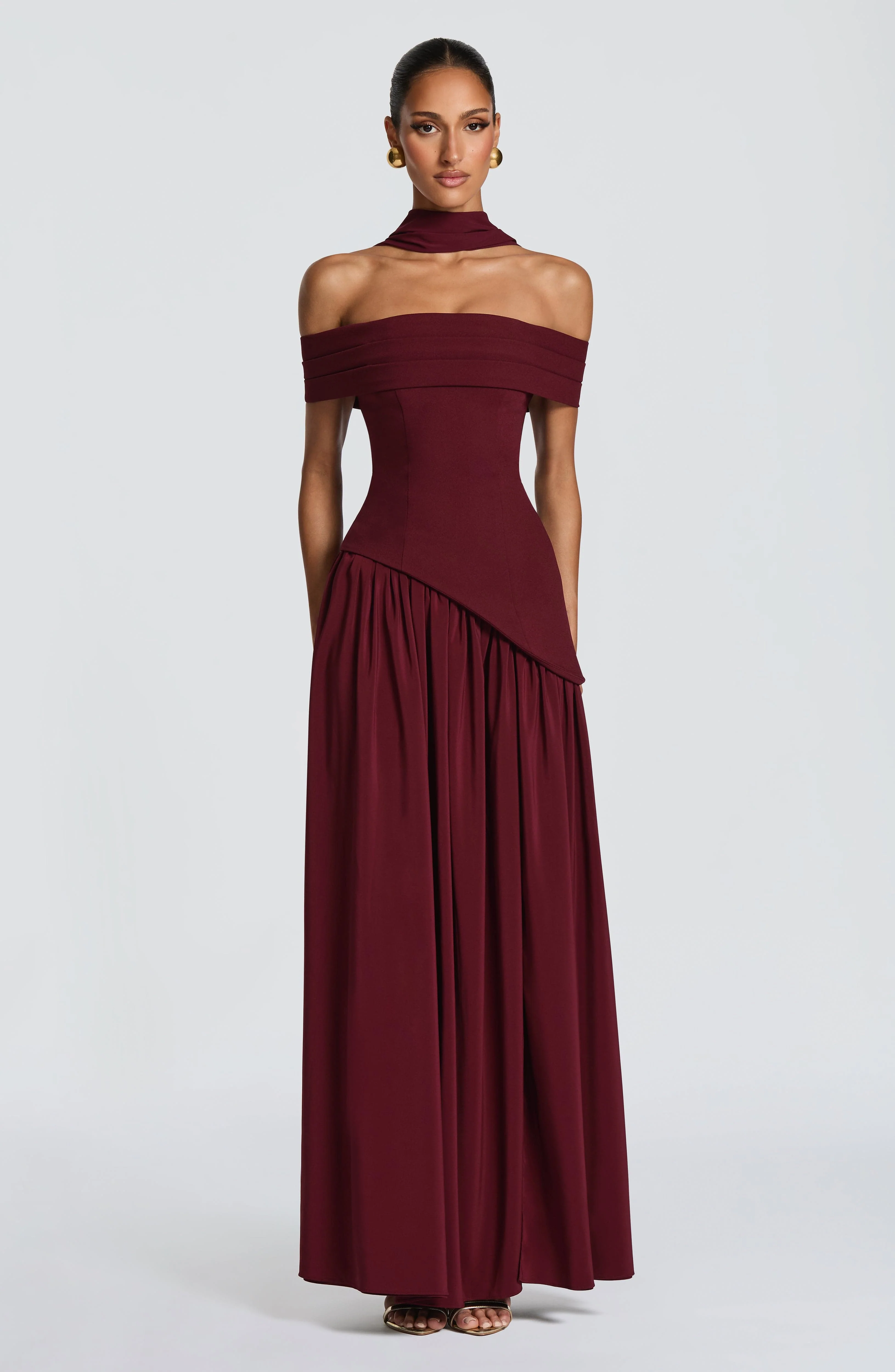 Delilah Maxi Dress - Cherry Lacquer