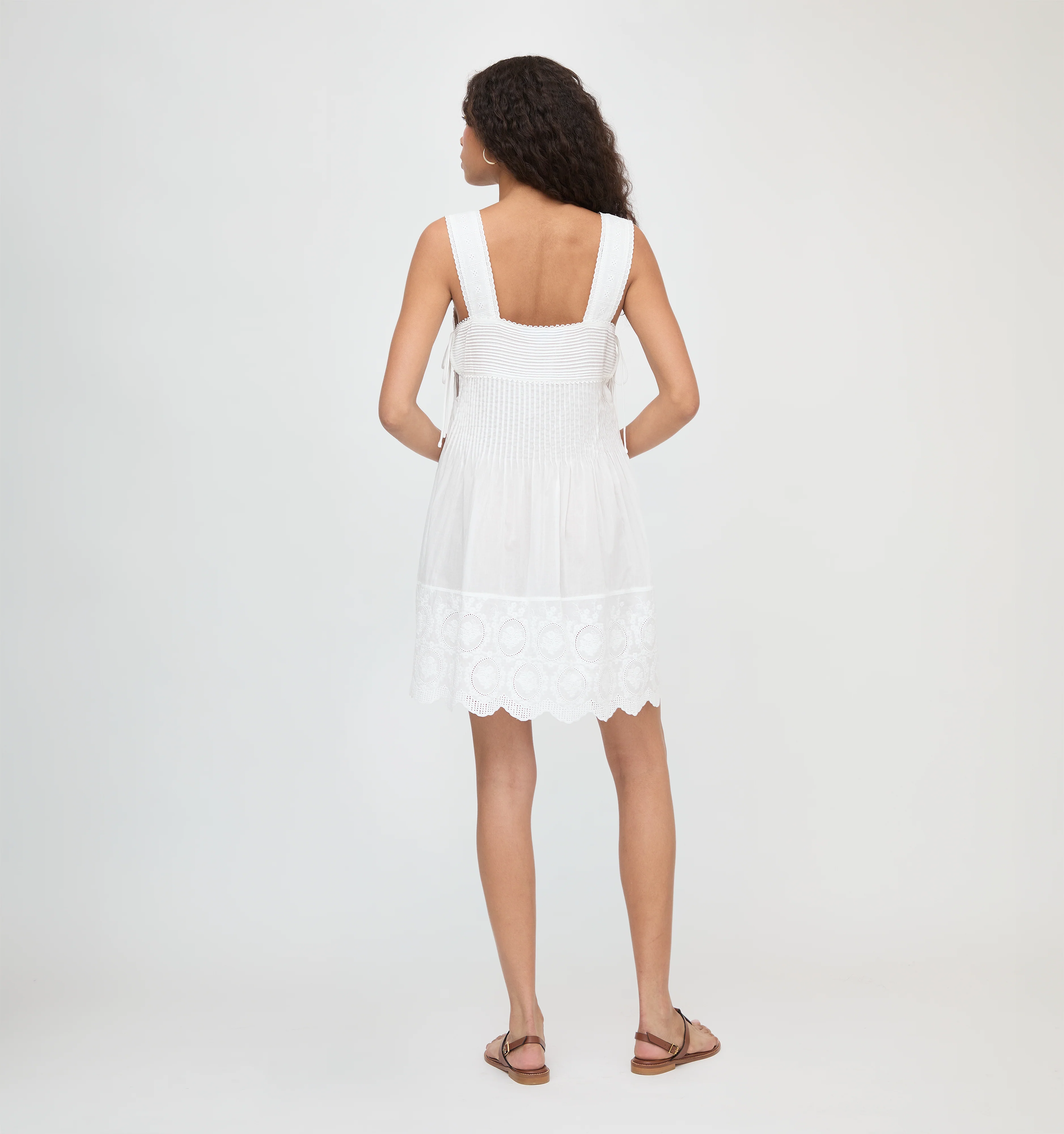 The Lux Mini Nightgown - White Washed Voile