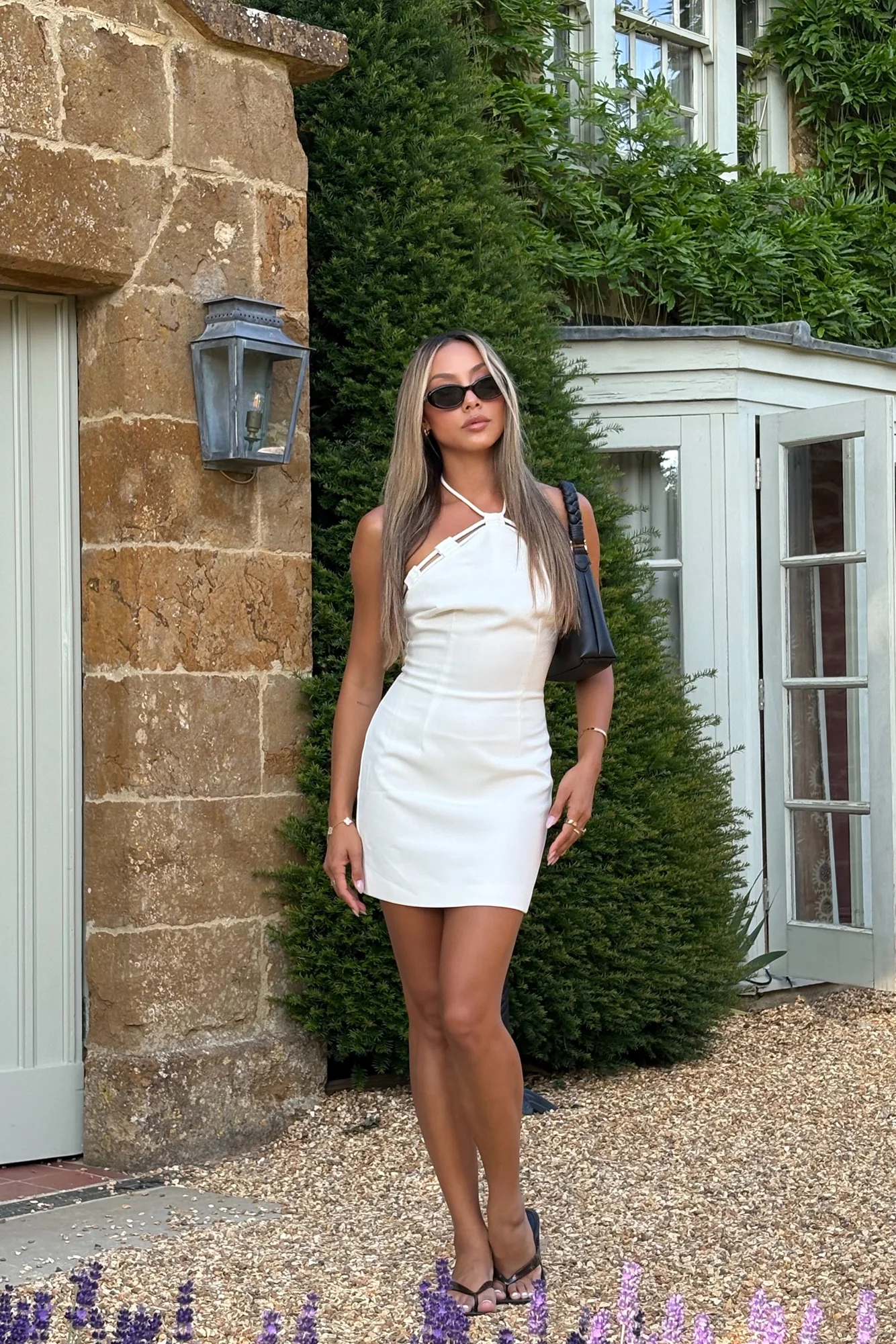 Indulgence Halter Mini Dress White - luluinthesky