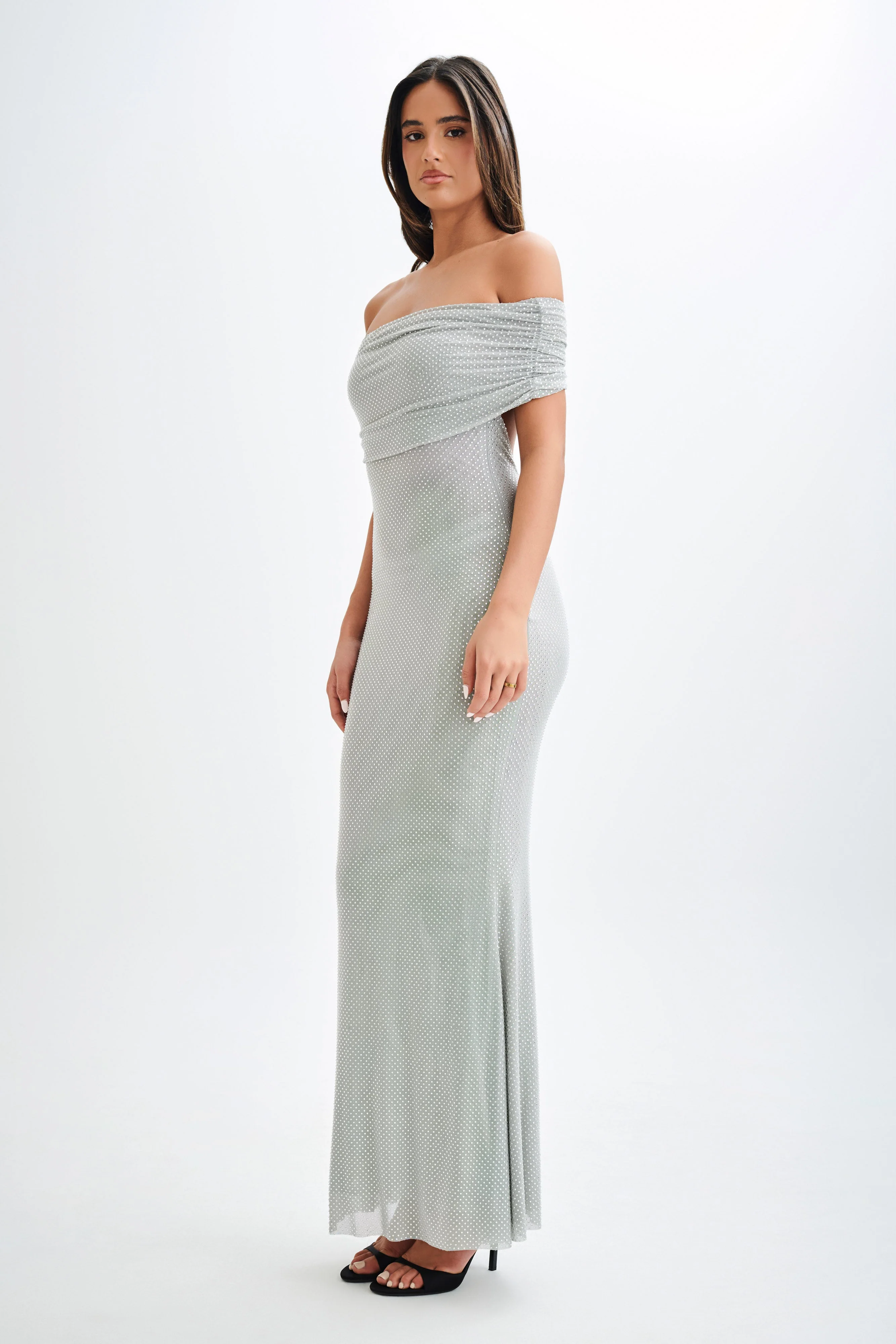 Arna-Off-Shoulder-Diamante-Maxi-Dress-Silver