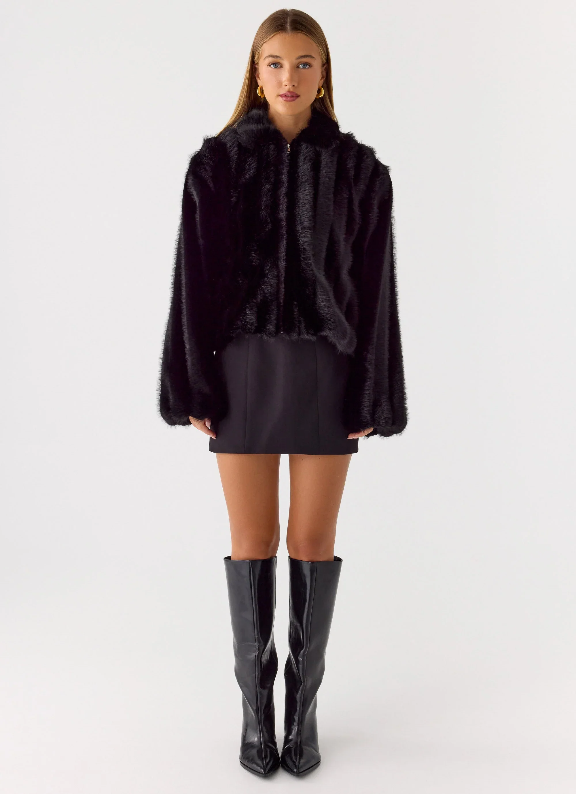 Naylor Faux Fur Jacket - Black