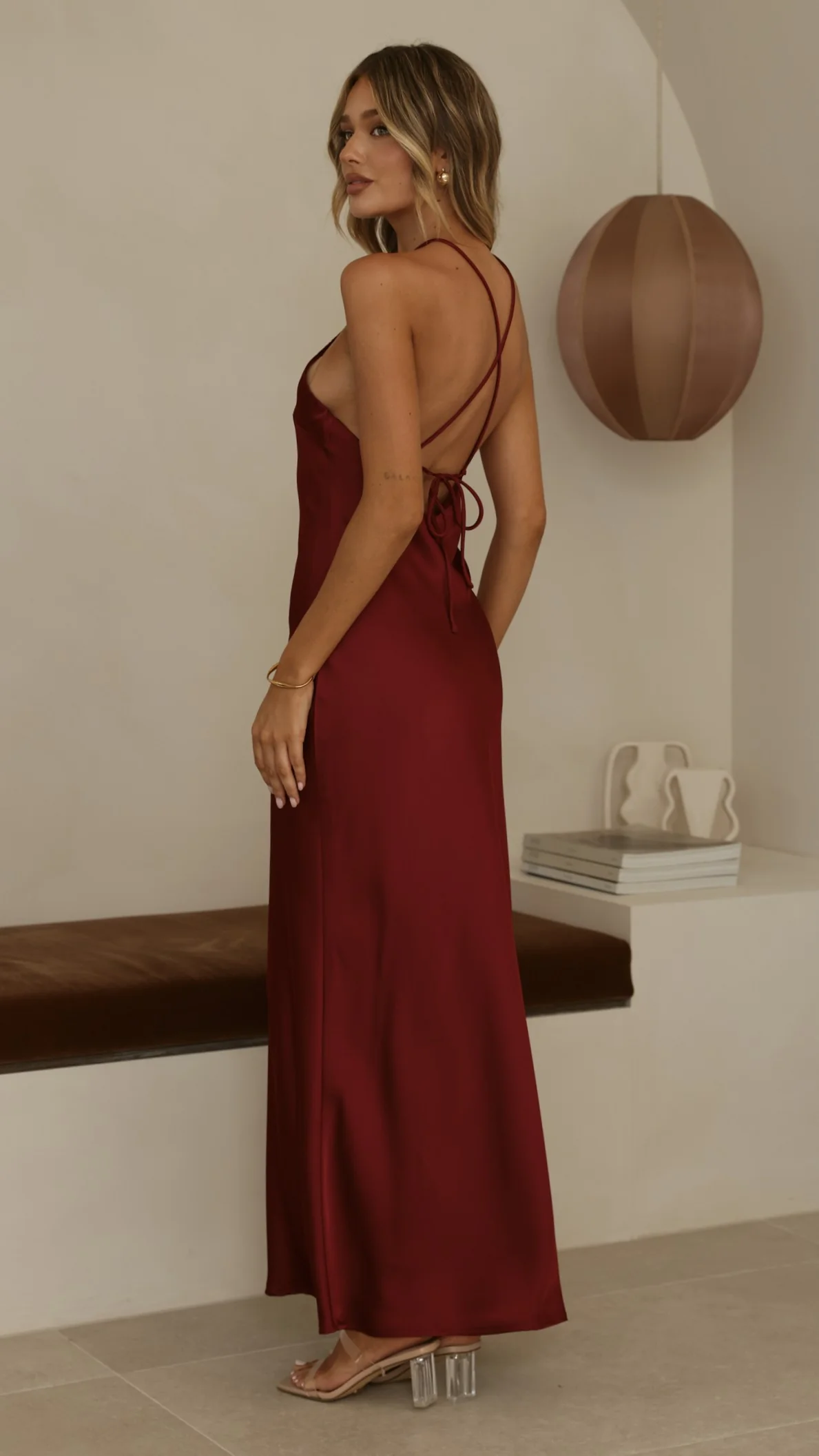 Chiara Maxi Dress - Wine