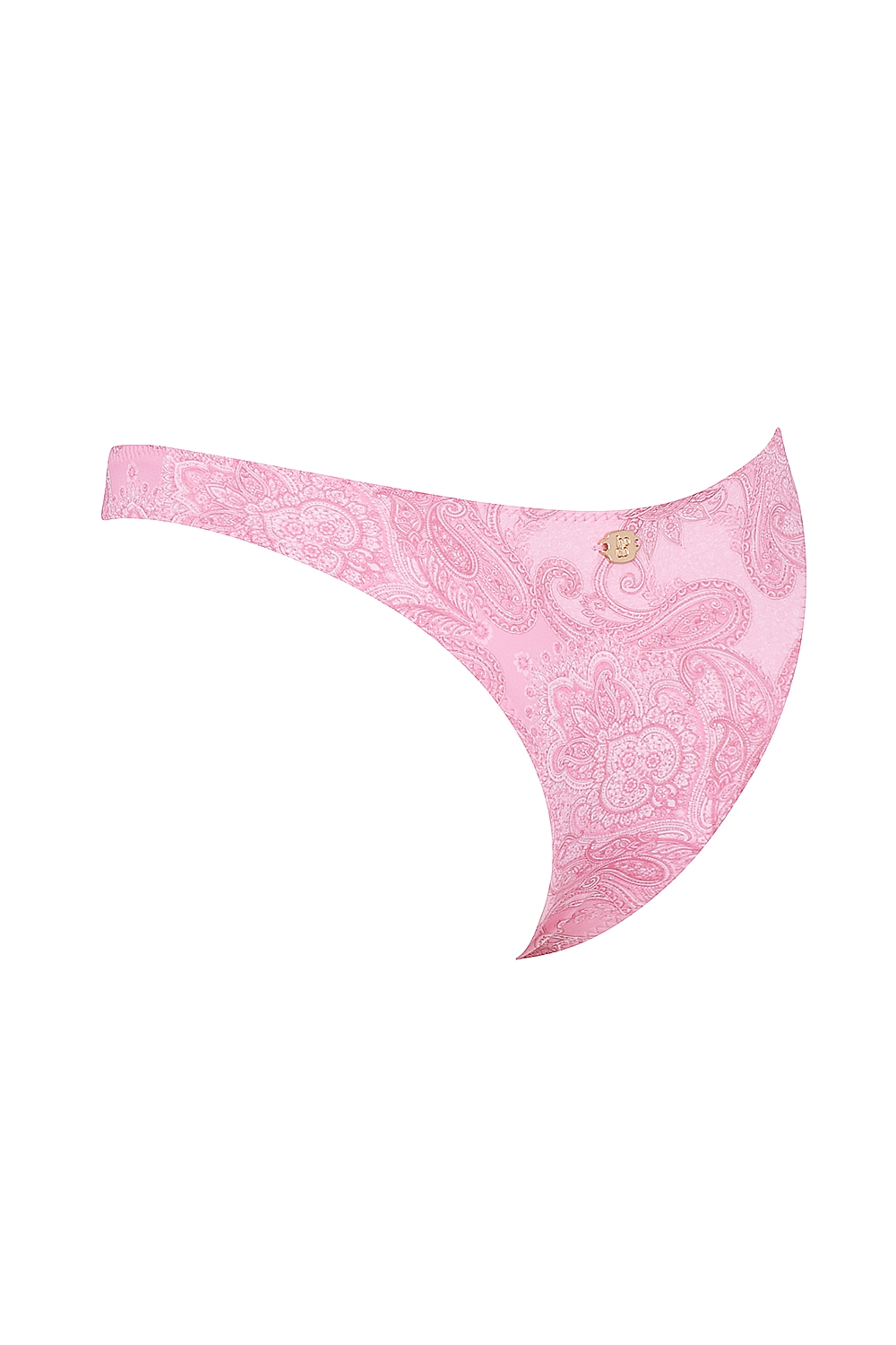 Pink Paisley High Leg Bikini Bottom