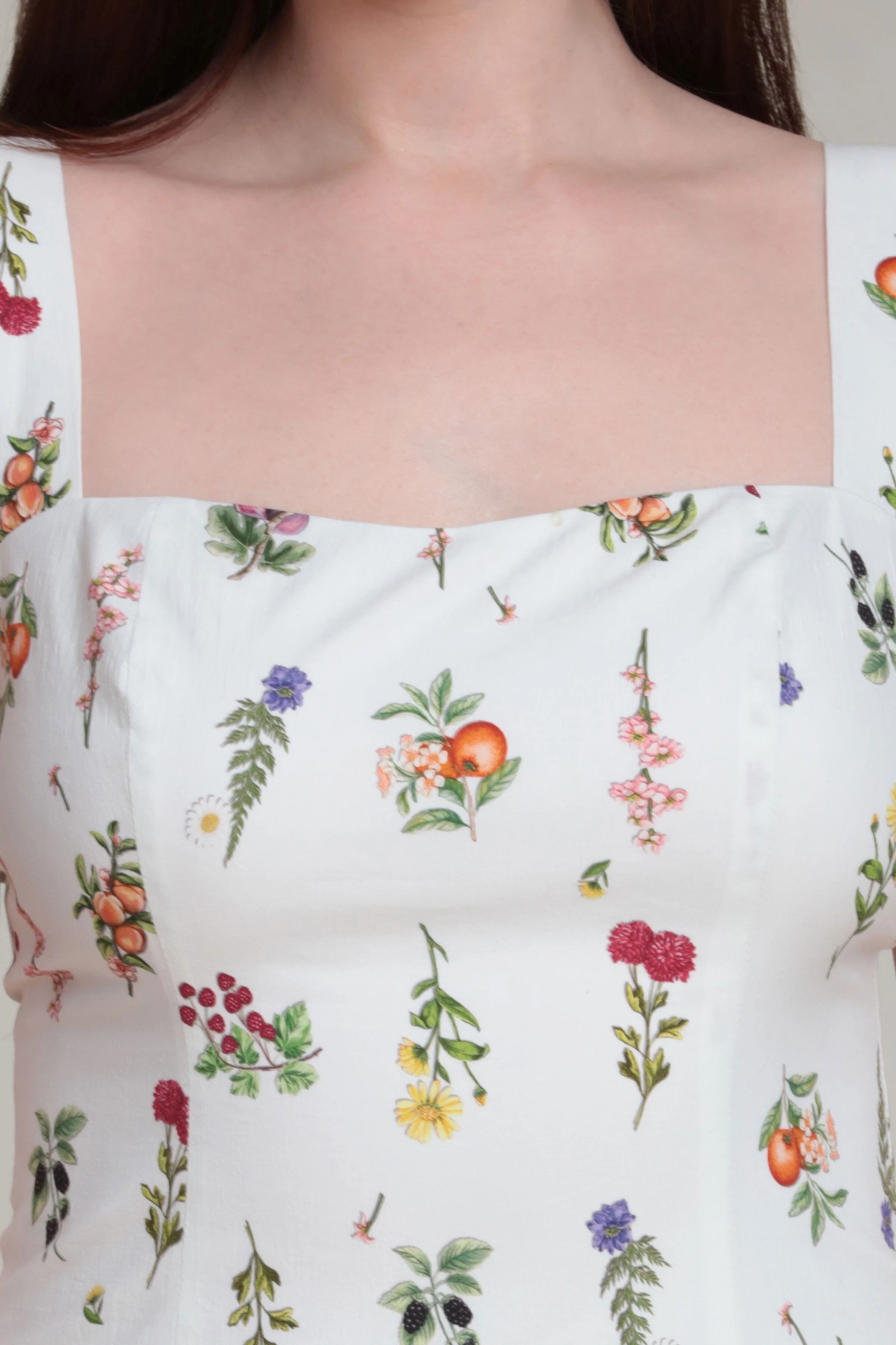 Wildflower Print Stretch Cotton Romper Dress