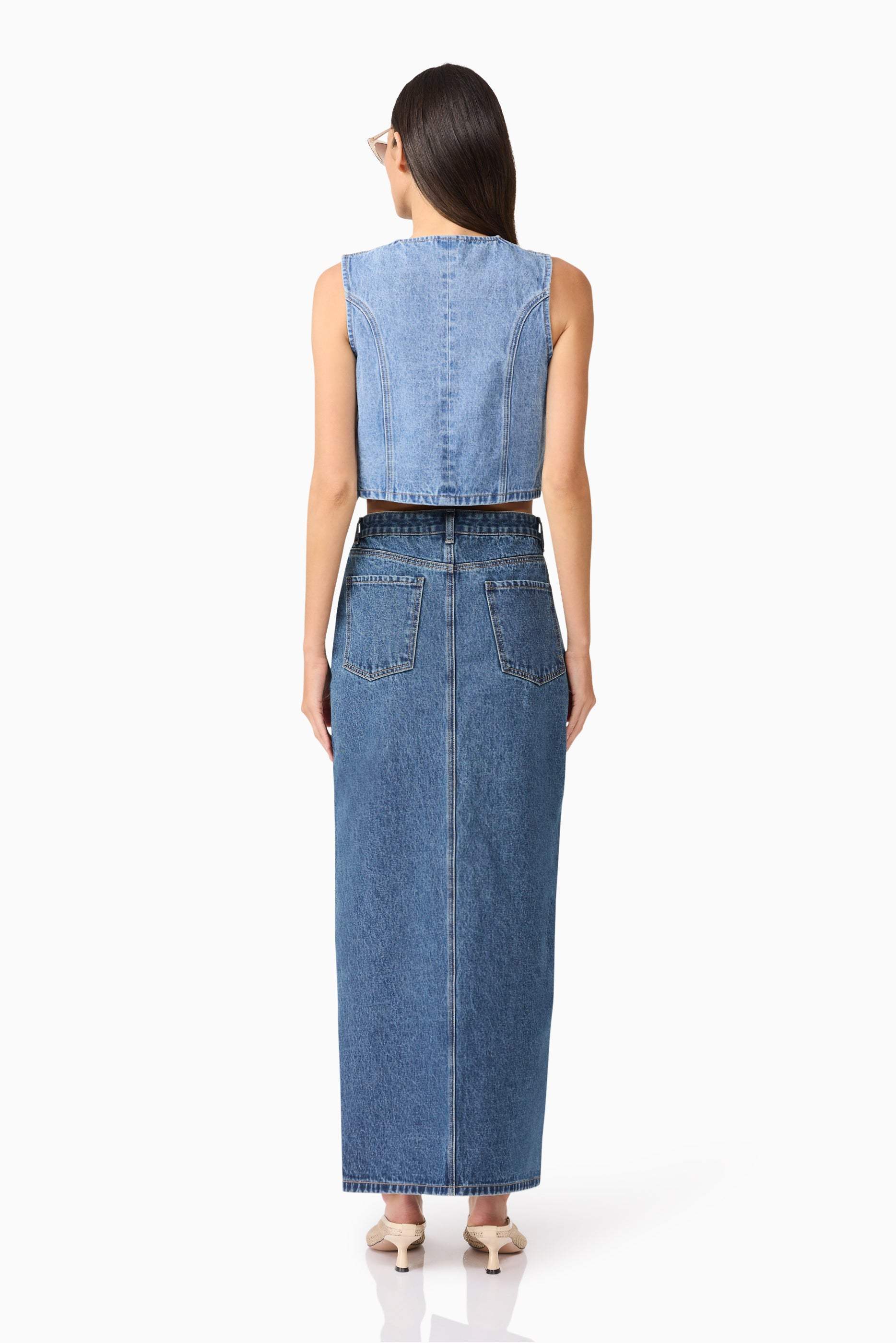 CURAAE Adalynn Denim Vest