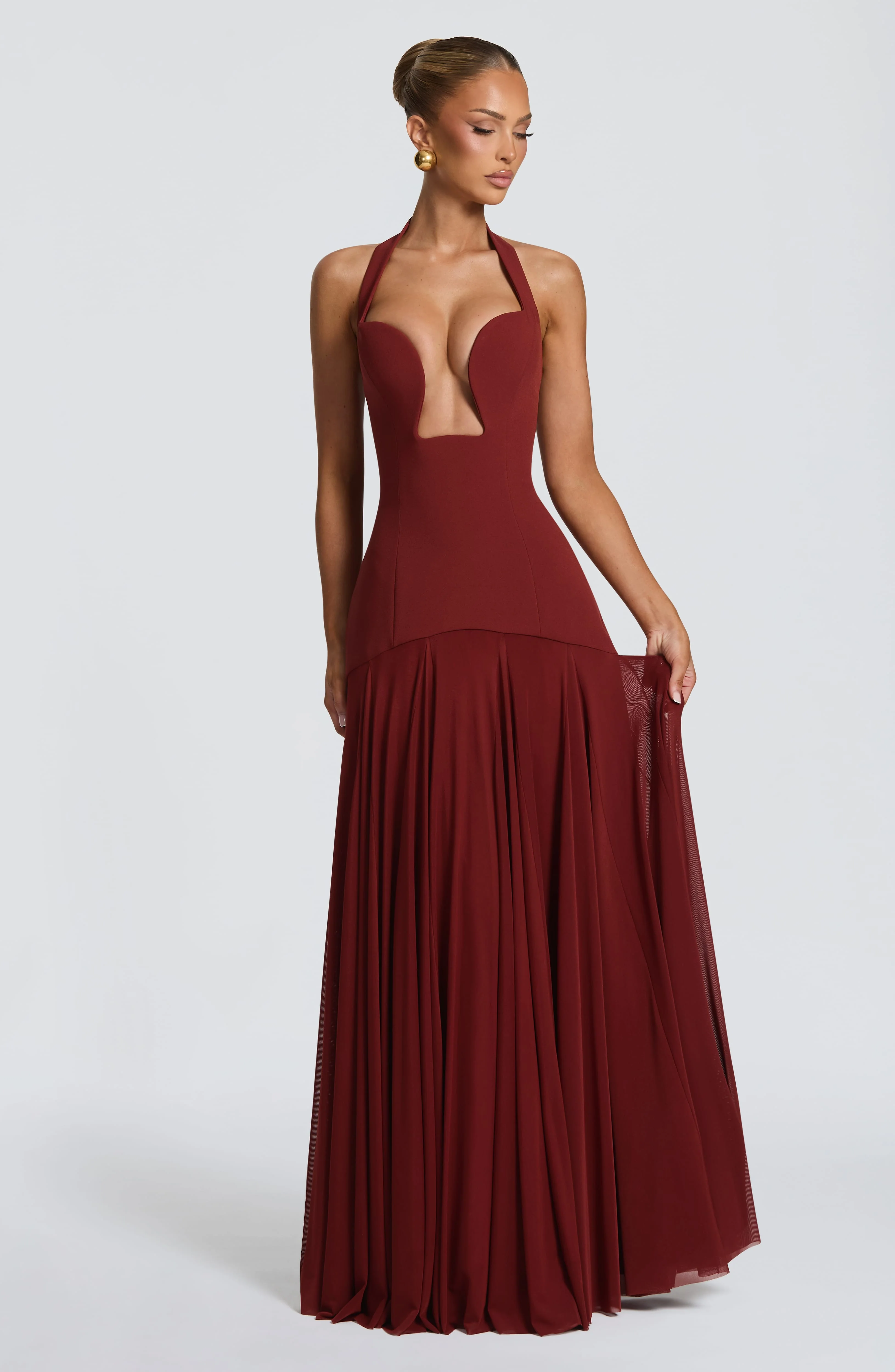 Cyrene Maxi Dress - Deep Rust