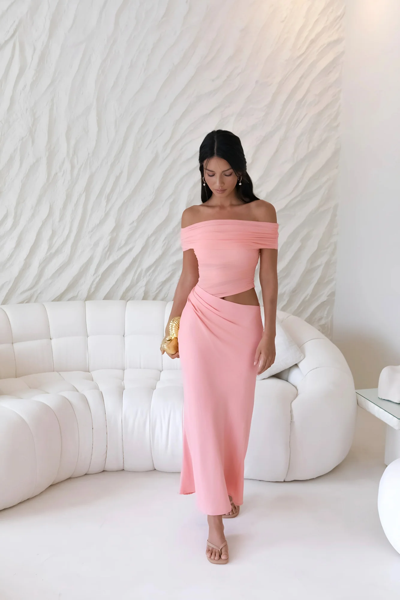 Coastal Reverie Maxi Dress Pink
