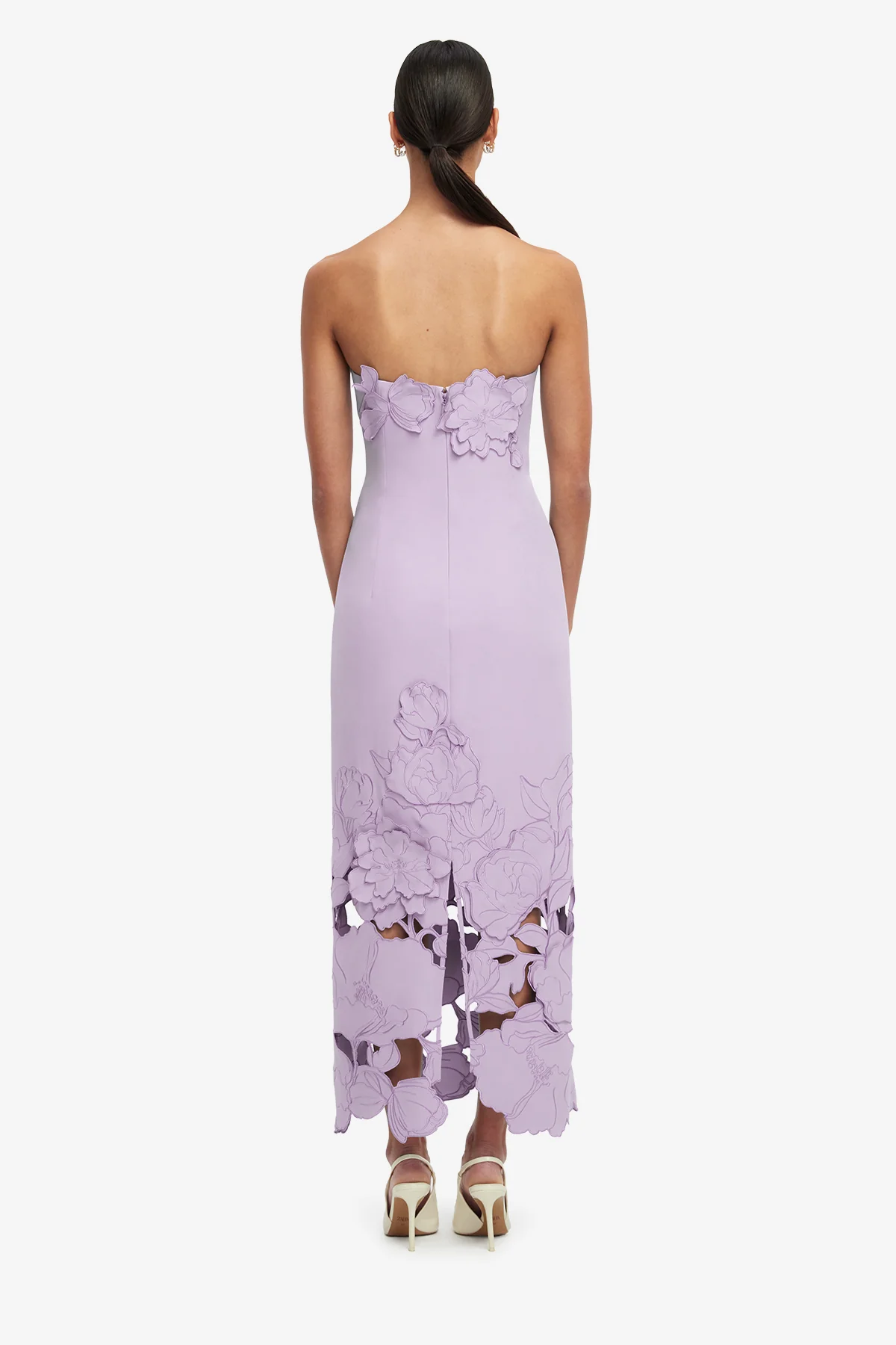 Rayna Appliqué Bustier Maxi Dress - Lilac