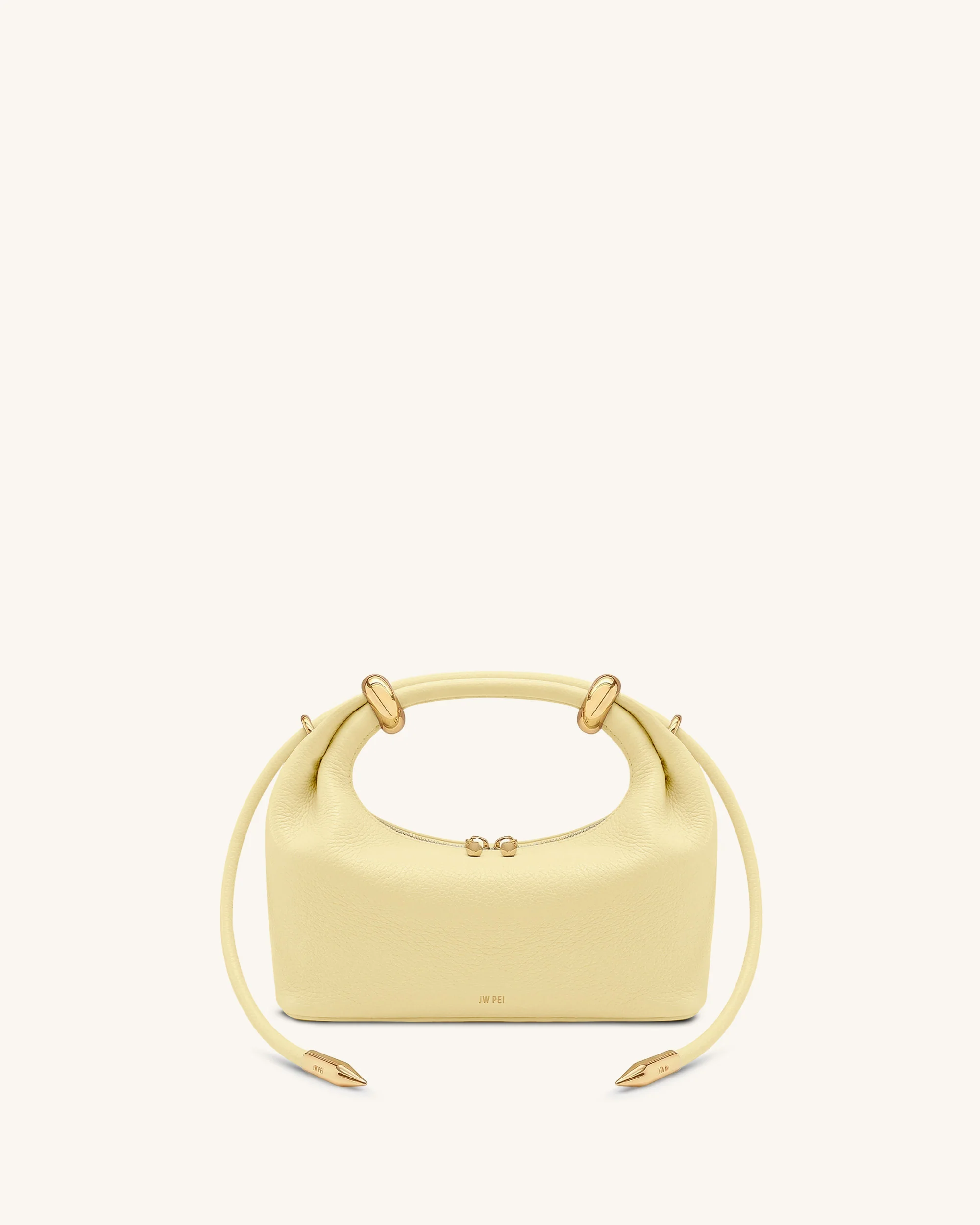 Ellie Metal Ring Embellished Top Handle Bag - Lemon Yellow