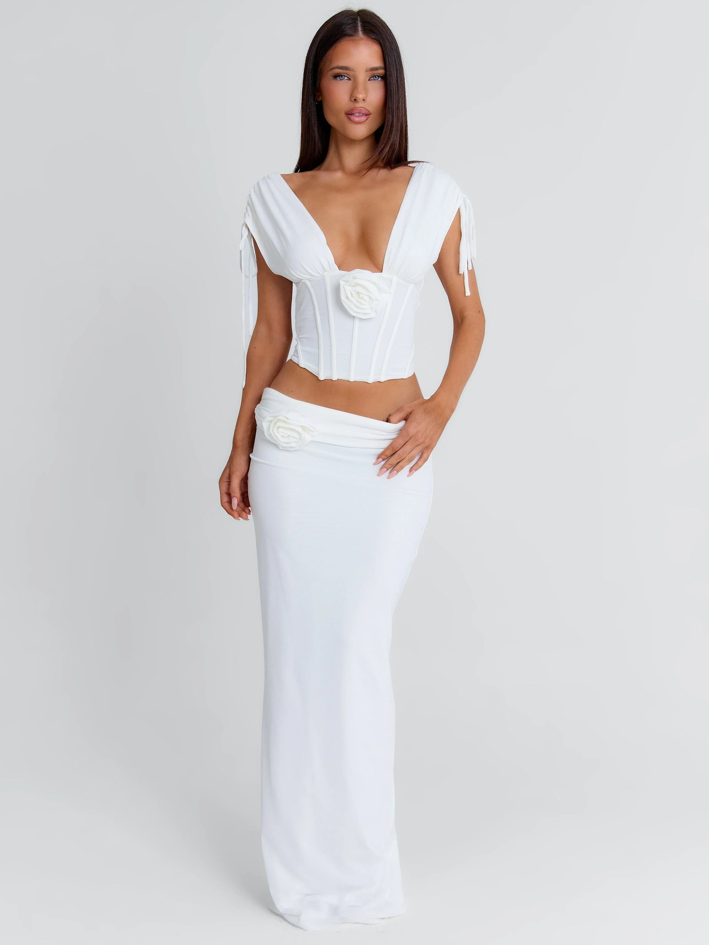 Zurai Maxi Skirt White