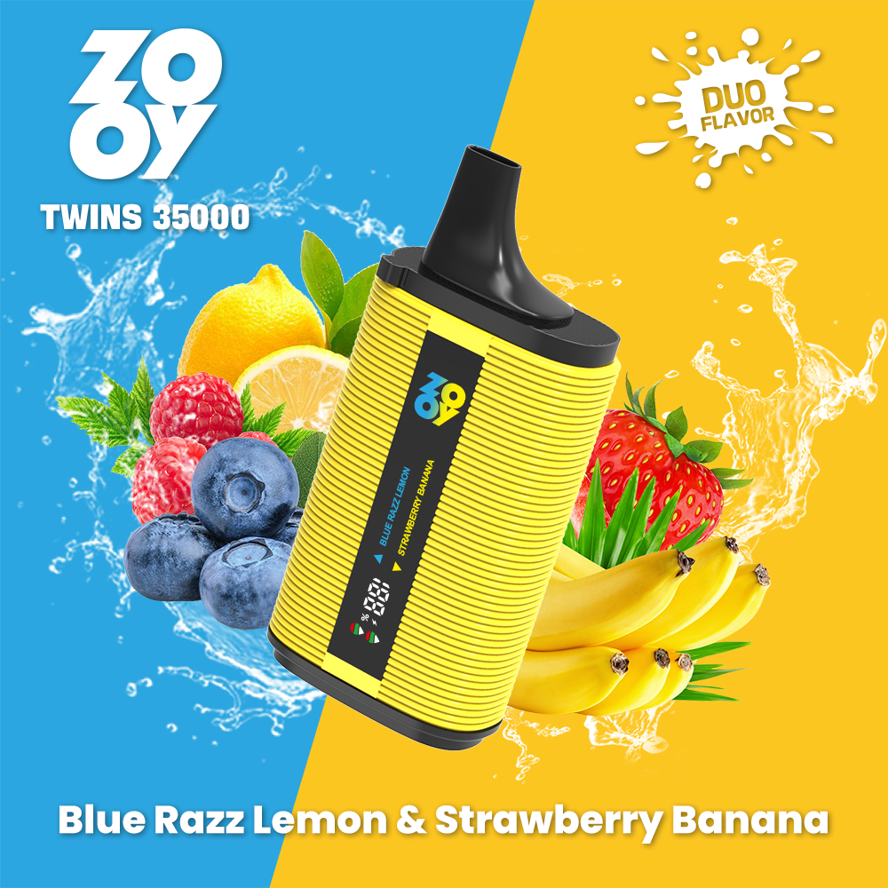 ZOOY TWINS 35K - Blue Razz lemon & Strawberry banana