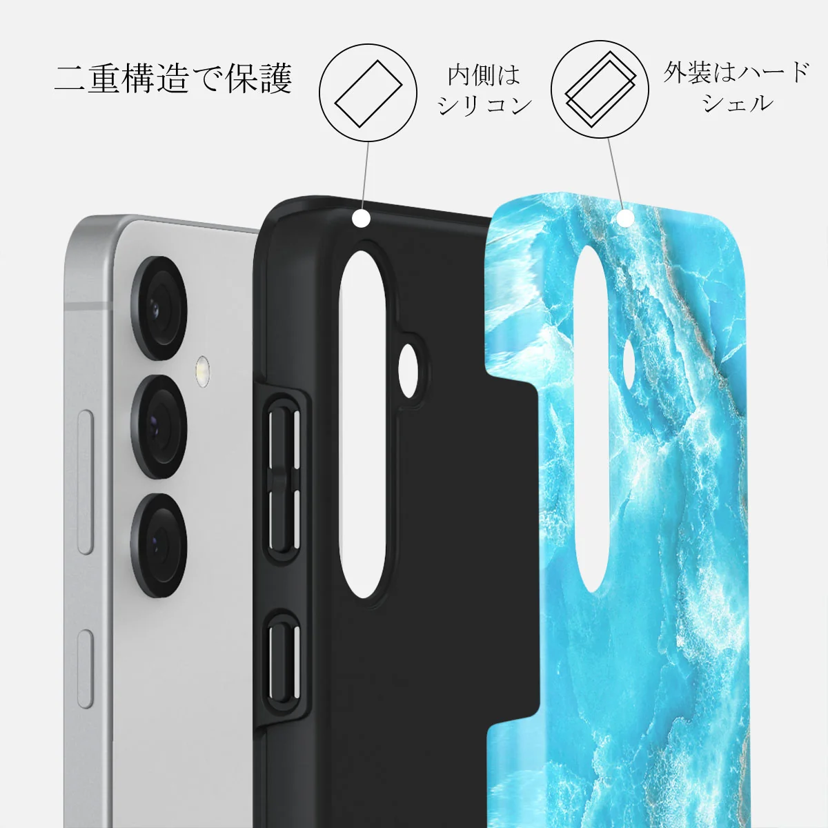 Ocean Waves - Samsung Galaxy S25 ケース