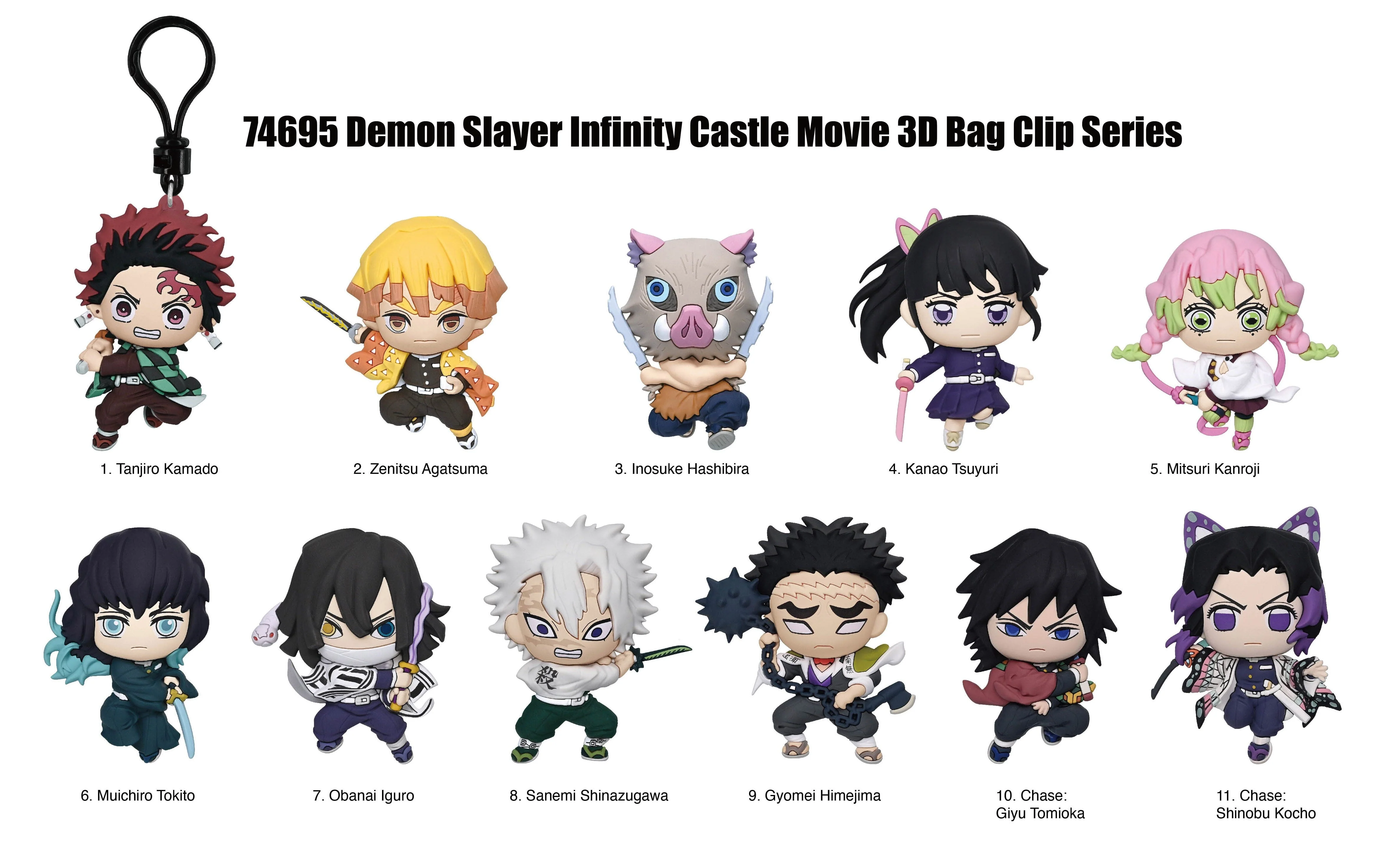 3D Anime: Demon Slayer Infinity Castle Display Bag Clips Series 1 (1pc)