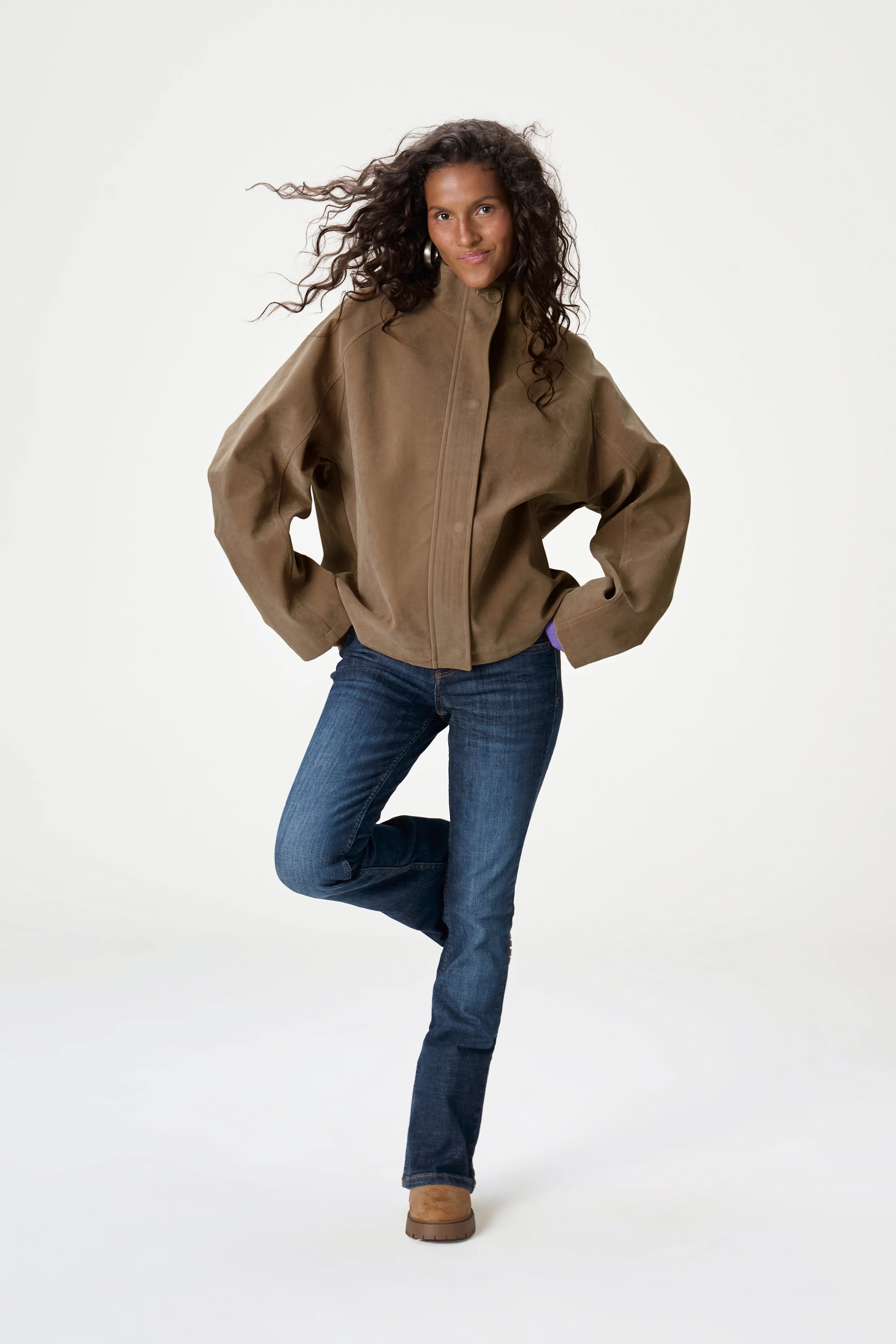 Lady Faux Suede Jacket