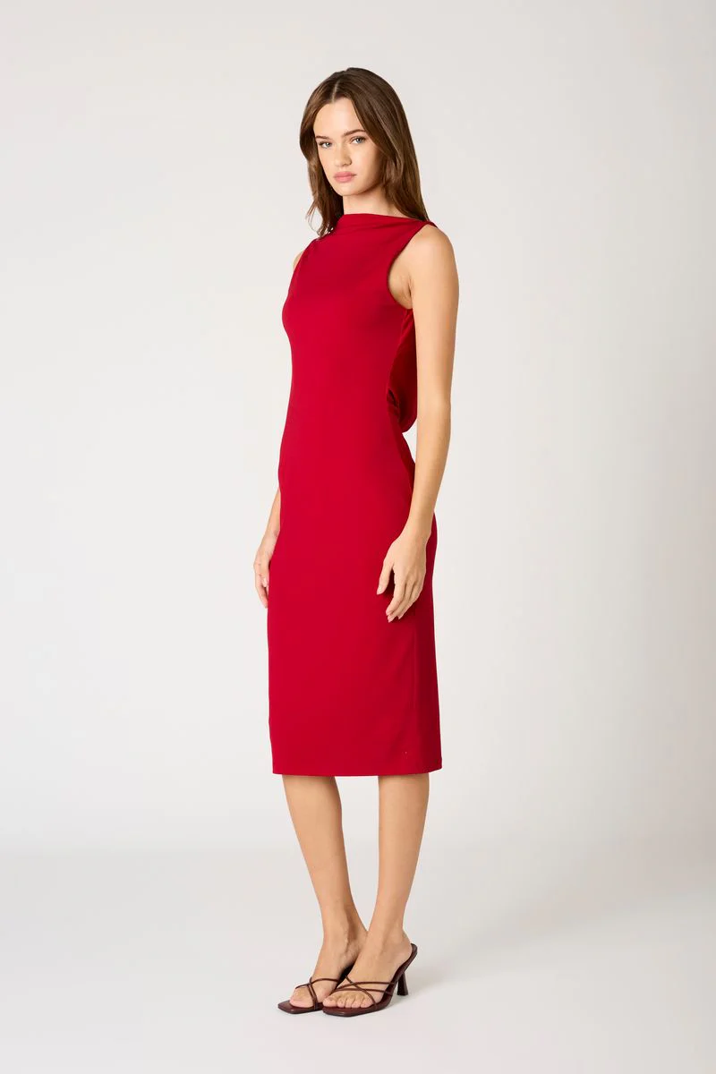 Body-Con Open Back Midi Dress