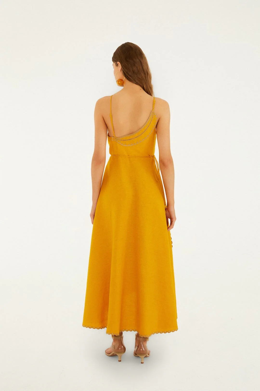 Yellow Bananas Euroflax™ Premium Linen Maxi Wrap Dress