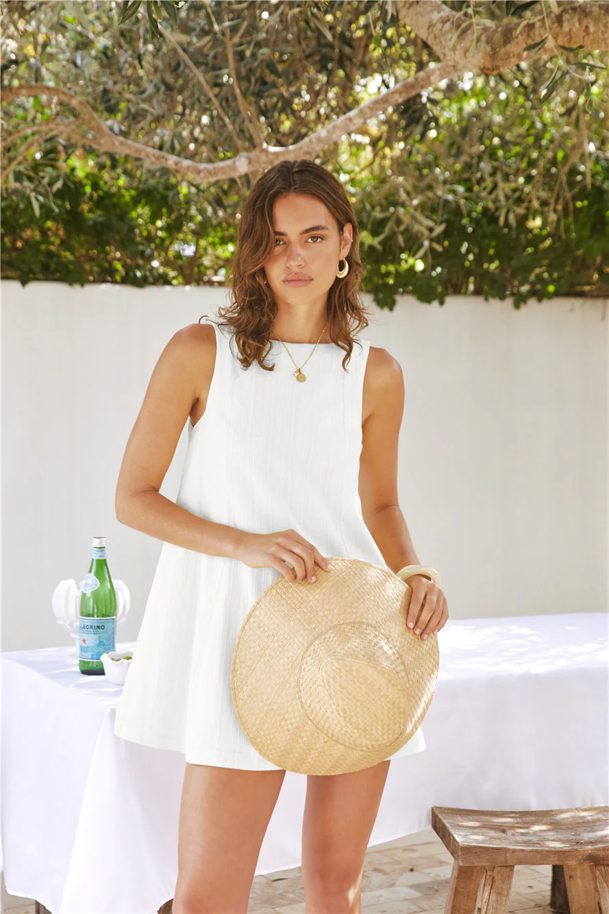 Down the Coast Mini Dress White - luluinthesky