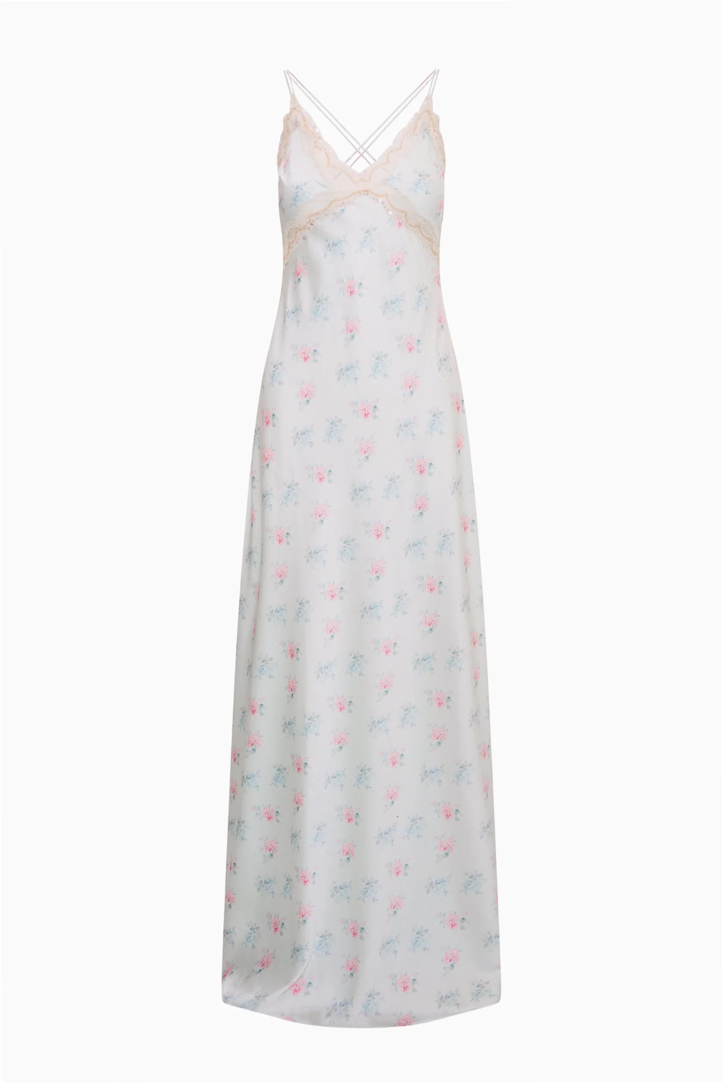 Idris Floral Satin Midi Dress