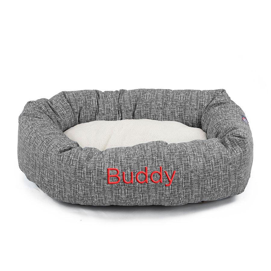 Palette Heathered Sherpa Bagel Bed - Personalized