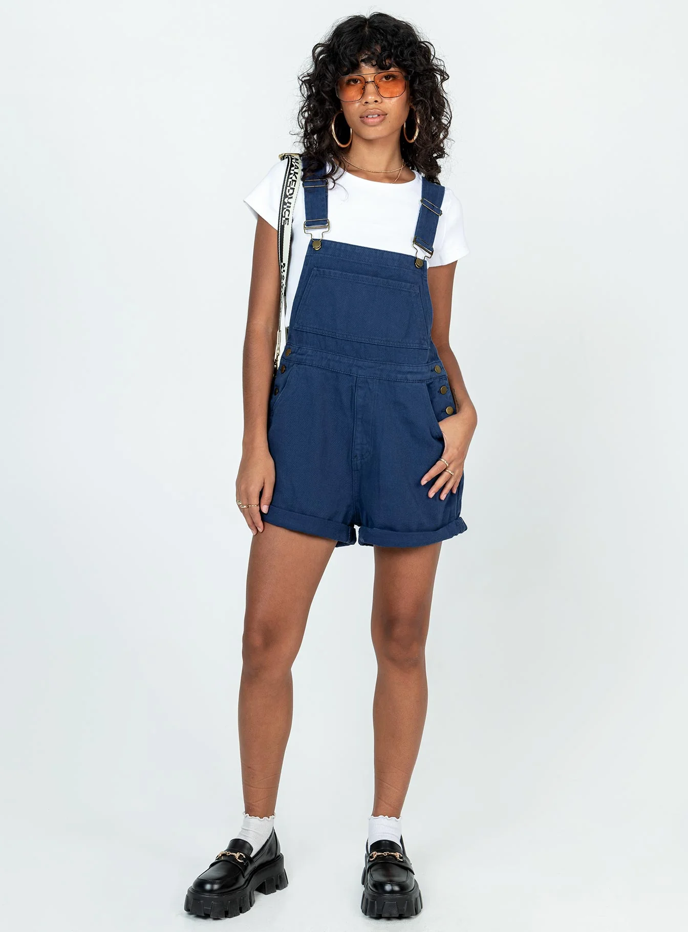 Kacey Short Overalls Navy
