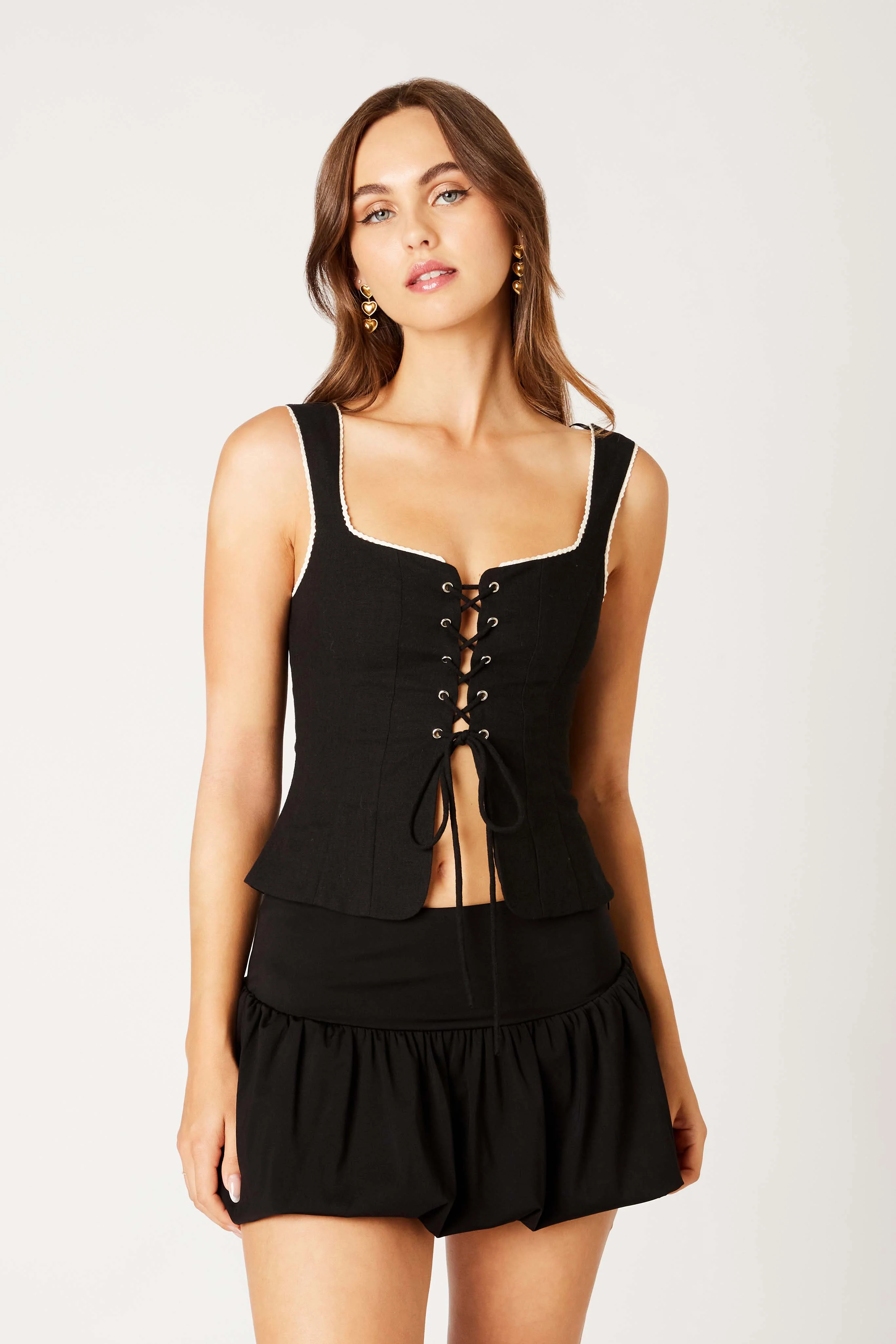 Lace Up Corset Top