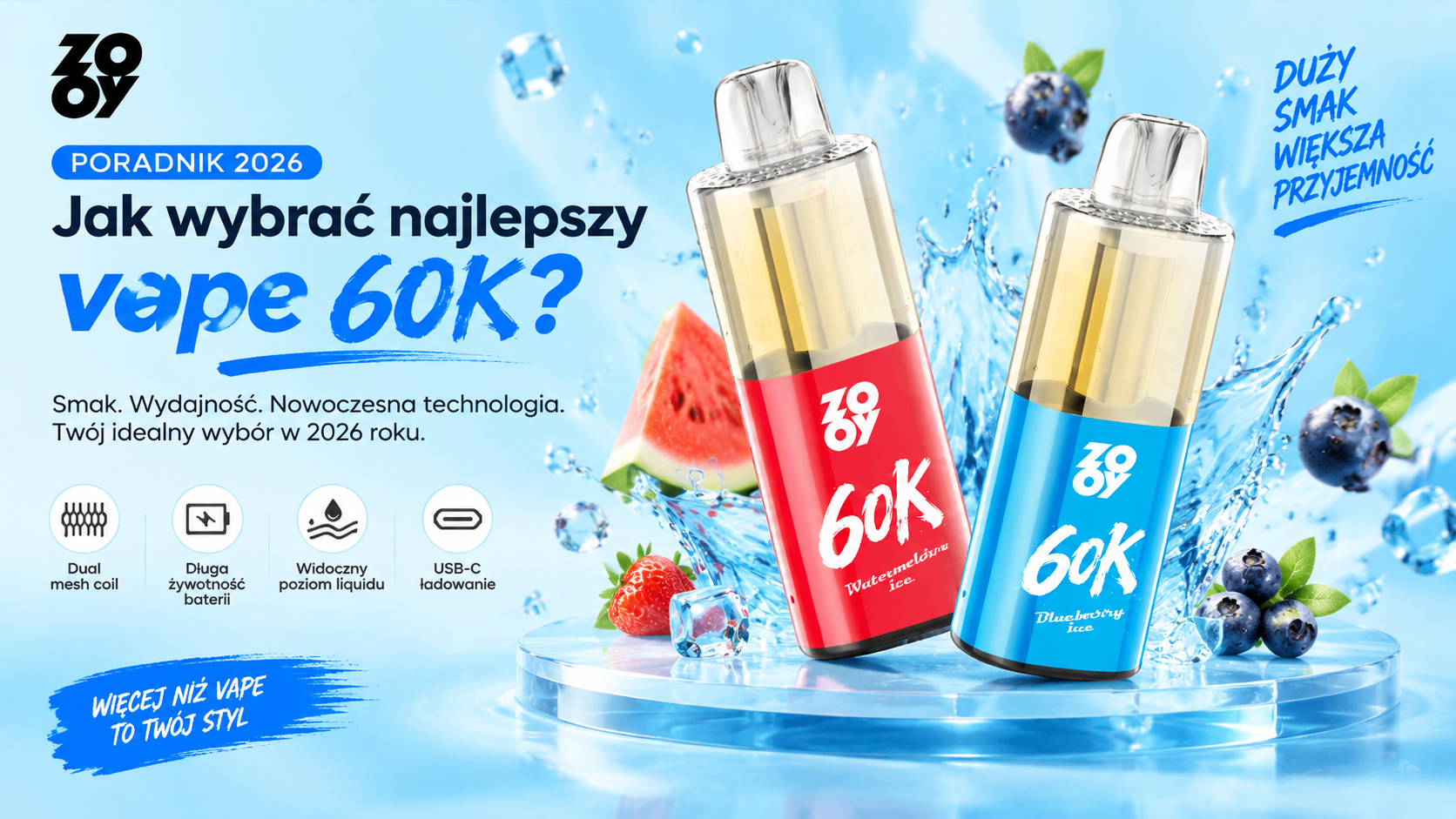 Jak wybrać najlepszy e-papieros 60000 Puffs? Kompletny poradnik vape 2026 - Air Lab