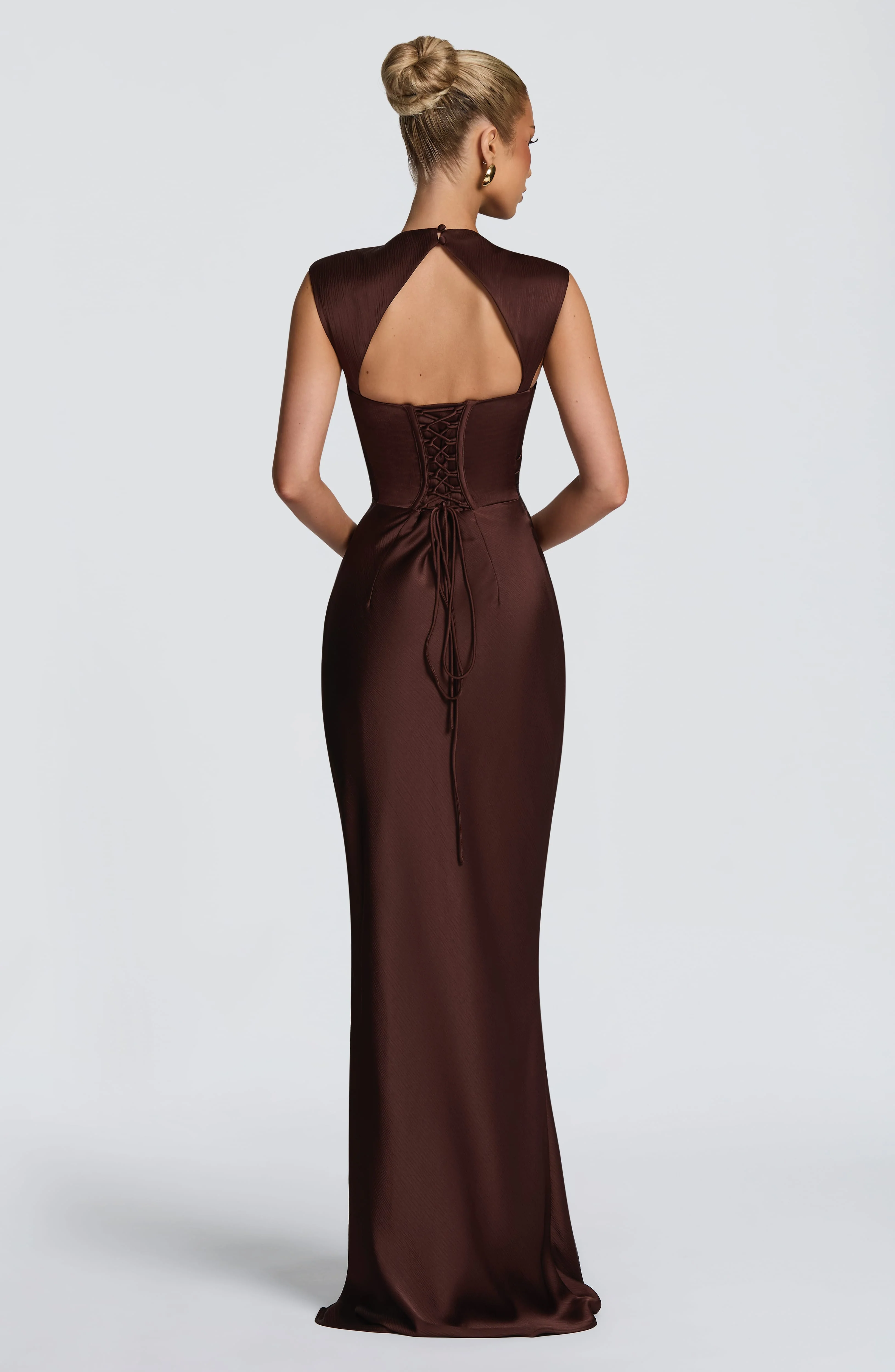 Avielle Maxi Dress - Plum Brown
