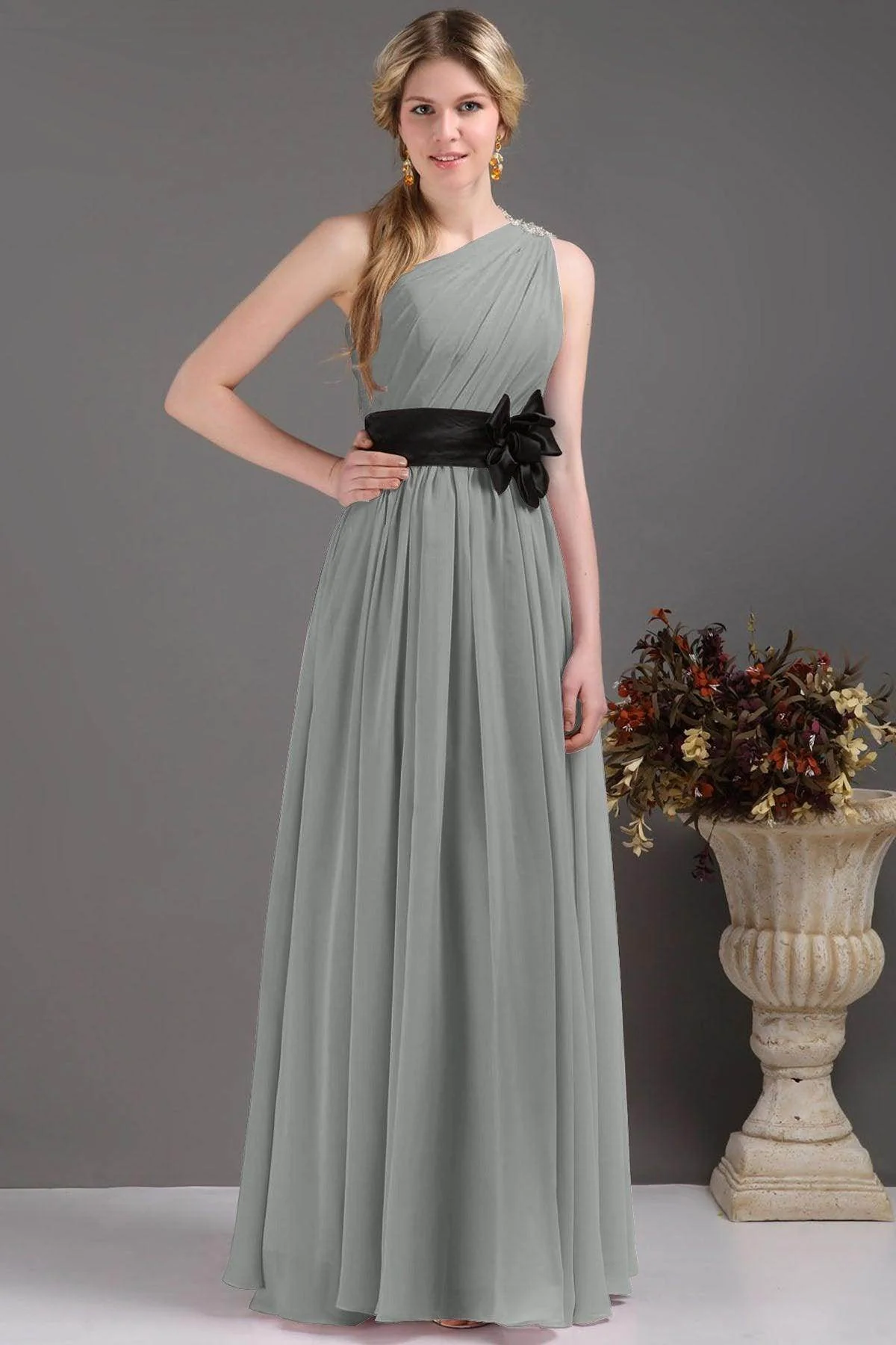 Sheath-Column Floor Length Bridesmaids Dress COSF14001