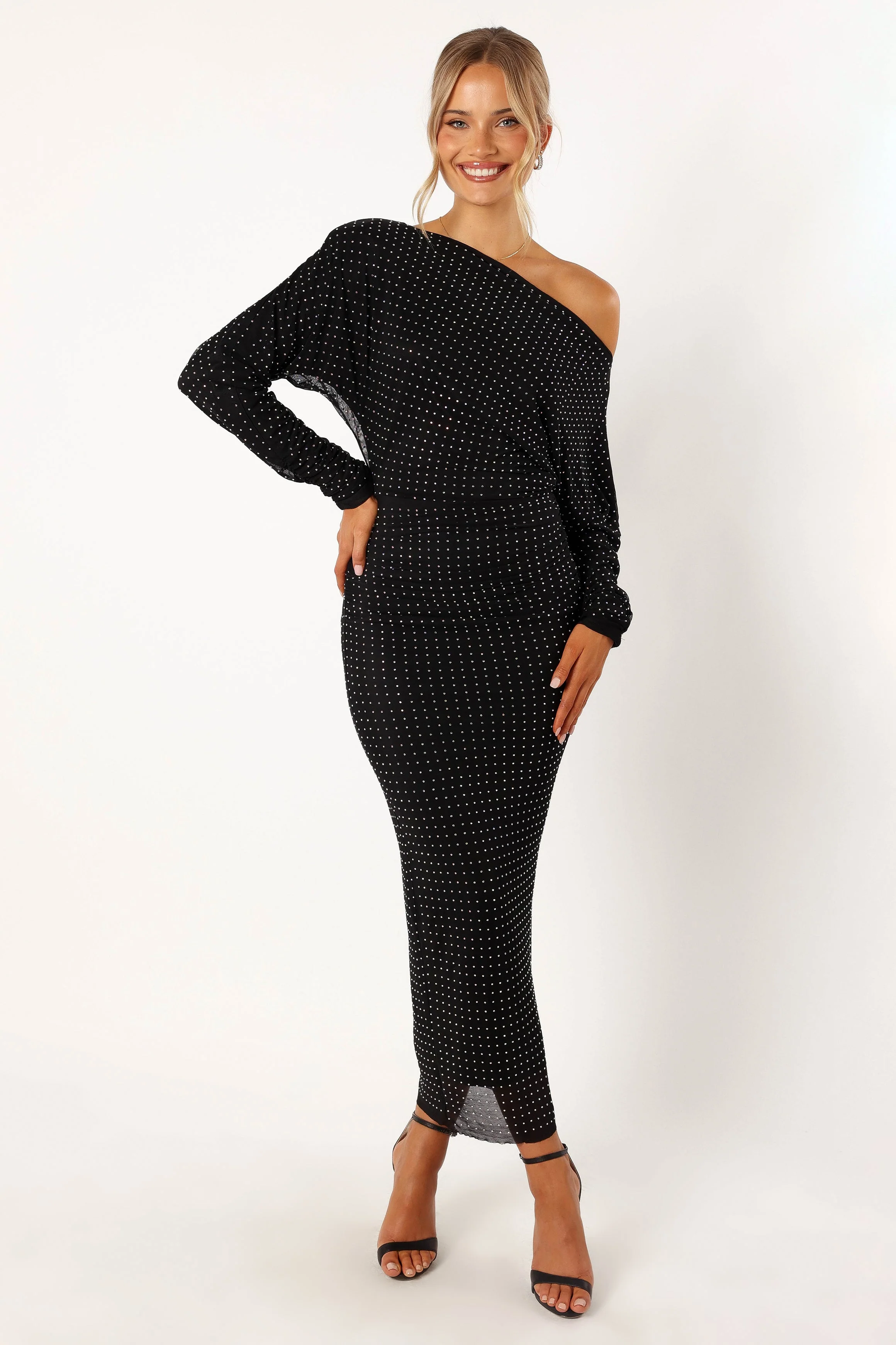 Loeve Long Sleeve Midi Dress - Black