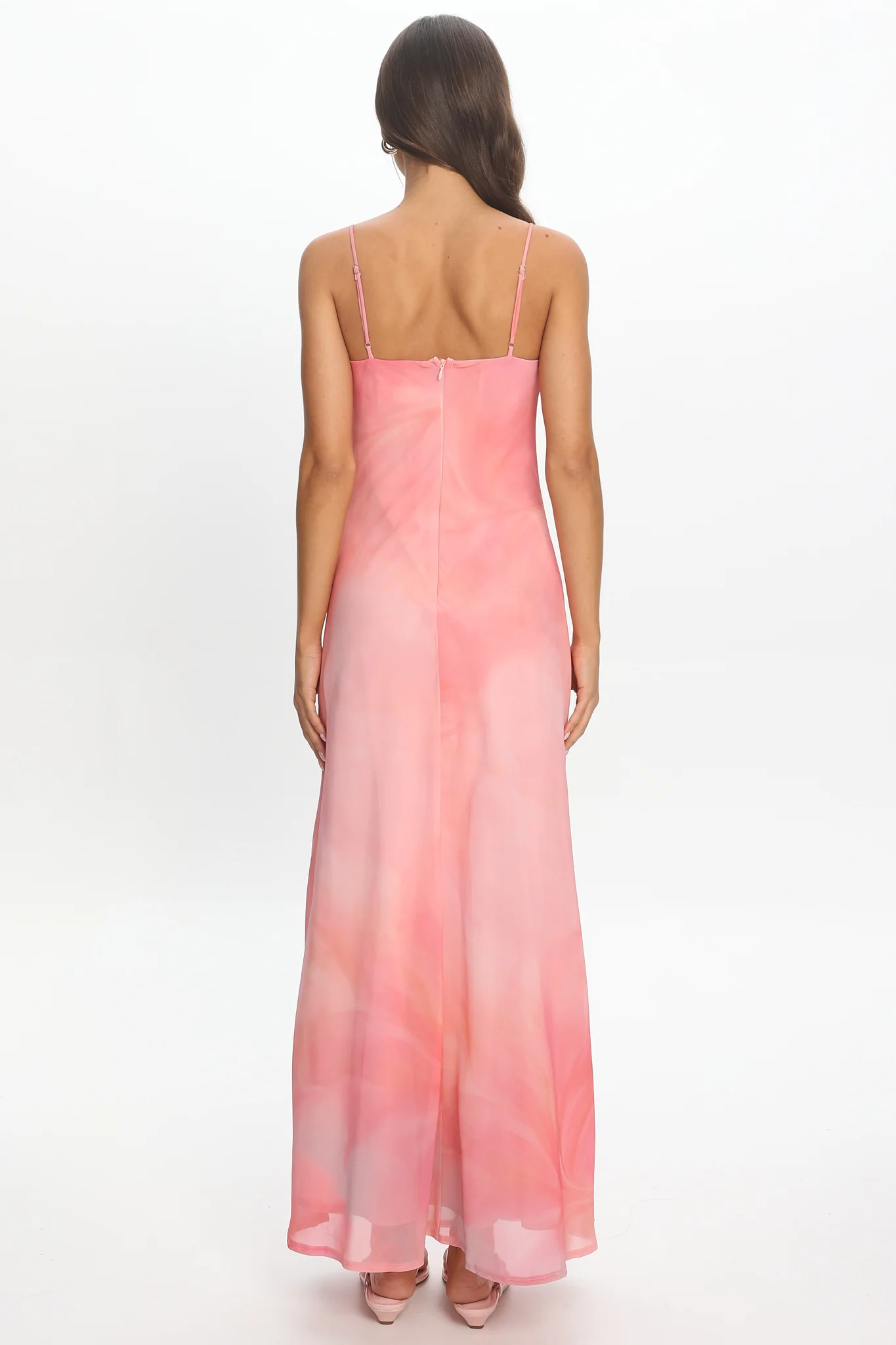 Miyu Bias Cut Maxi Dress Pink - luluinthesky