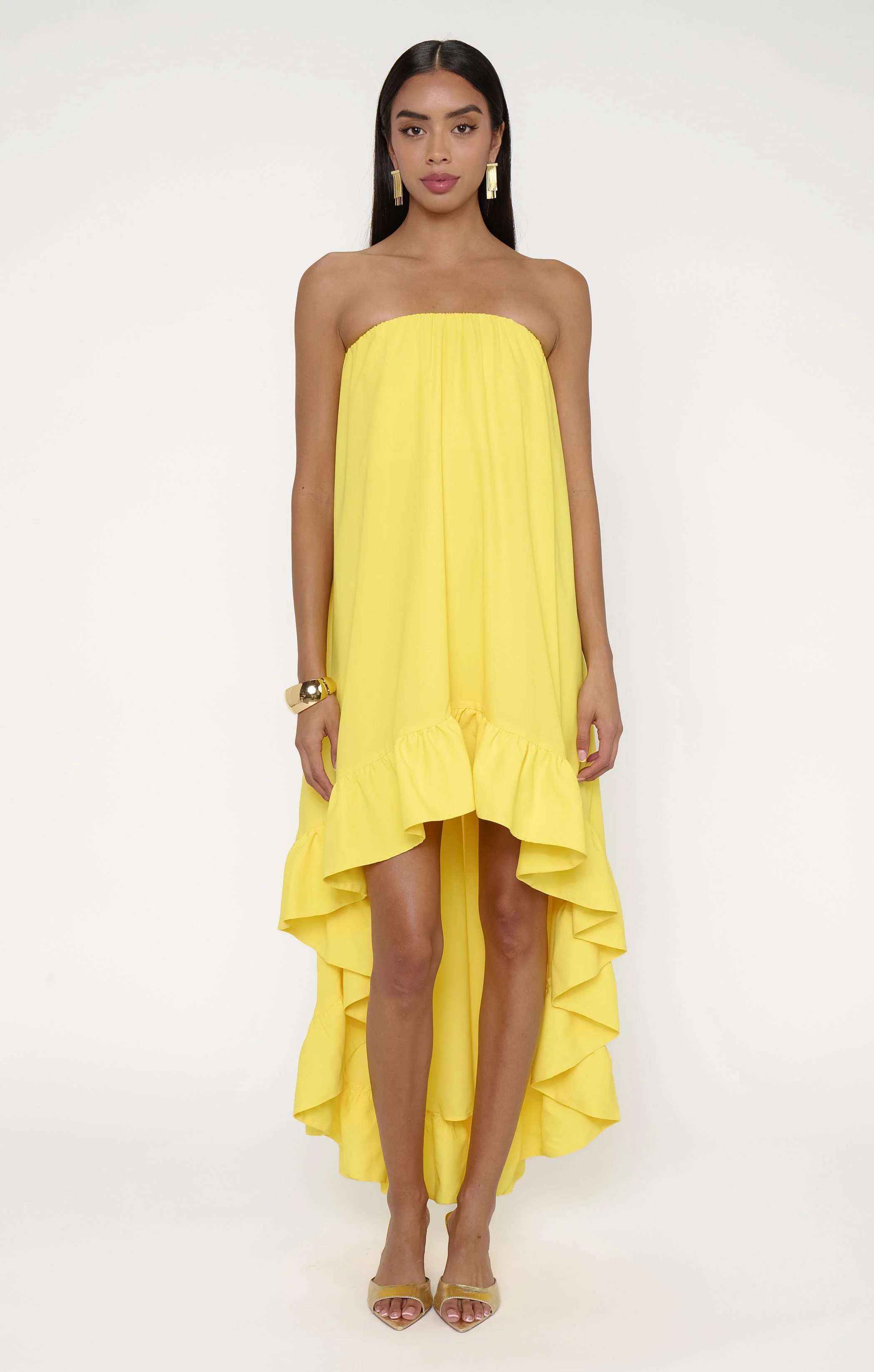 Rayna Dress ~ Bright Yellow Crisp