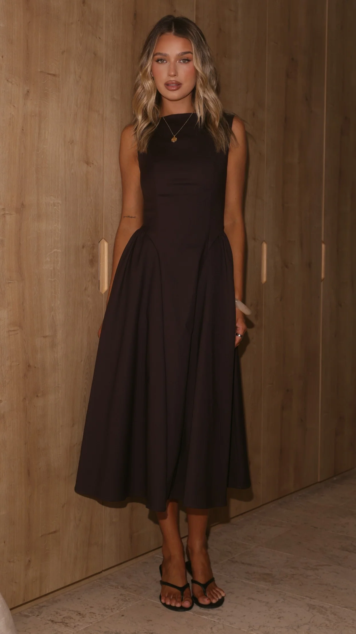 Khloe Midi Dress - Chocolate