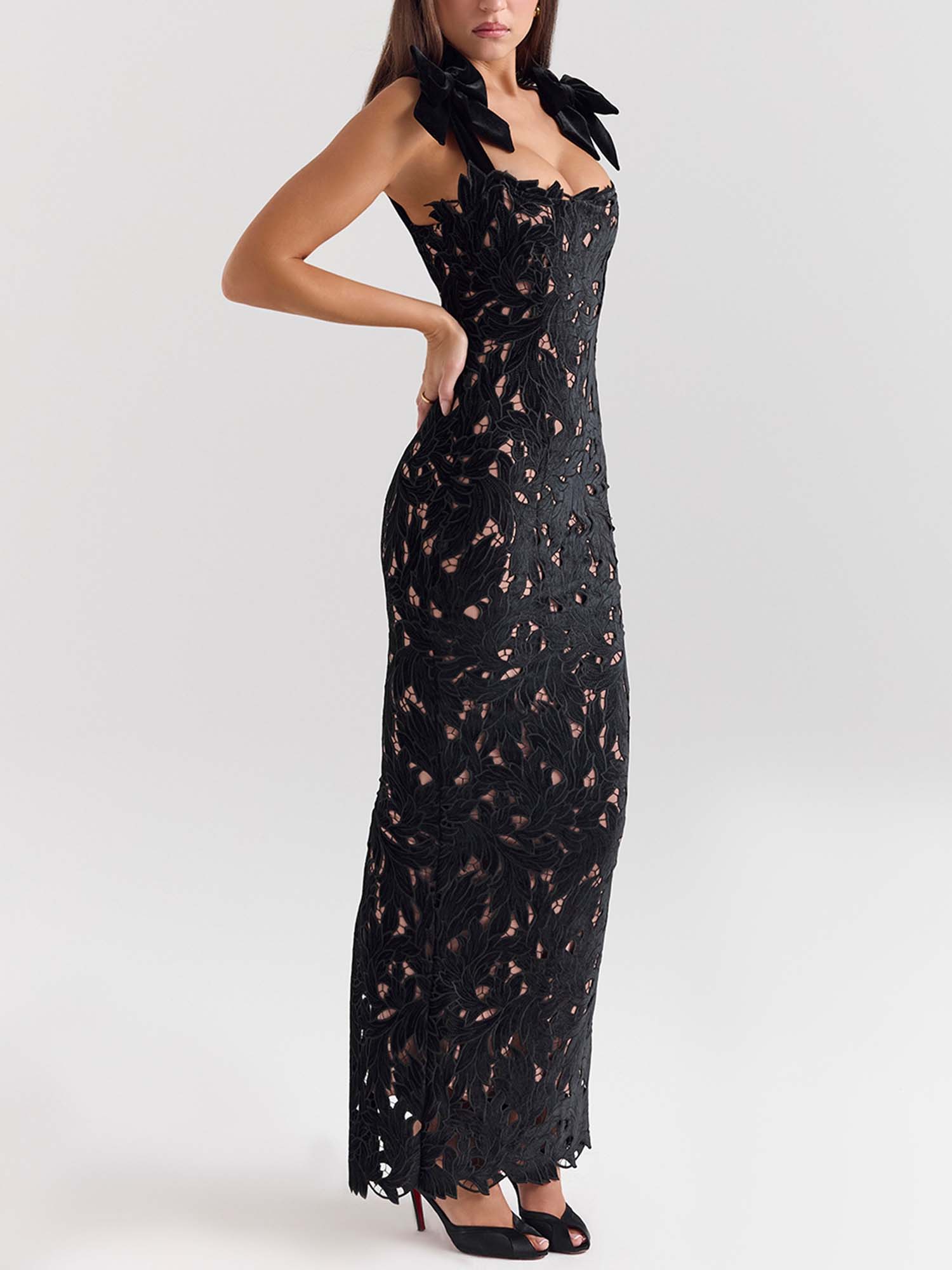 Black Vibrant Maxi Dress Festival Flair